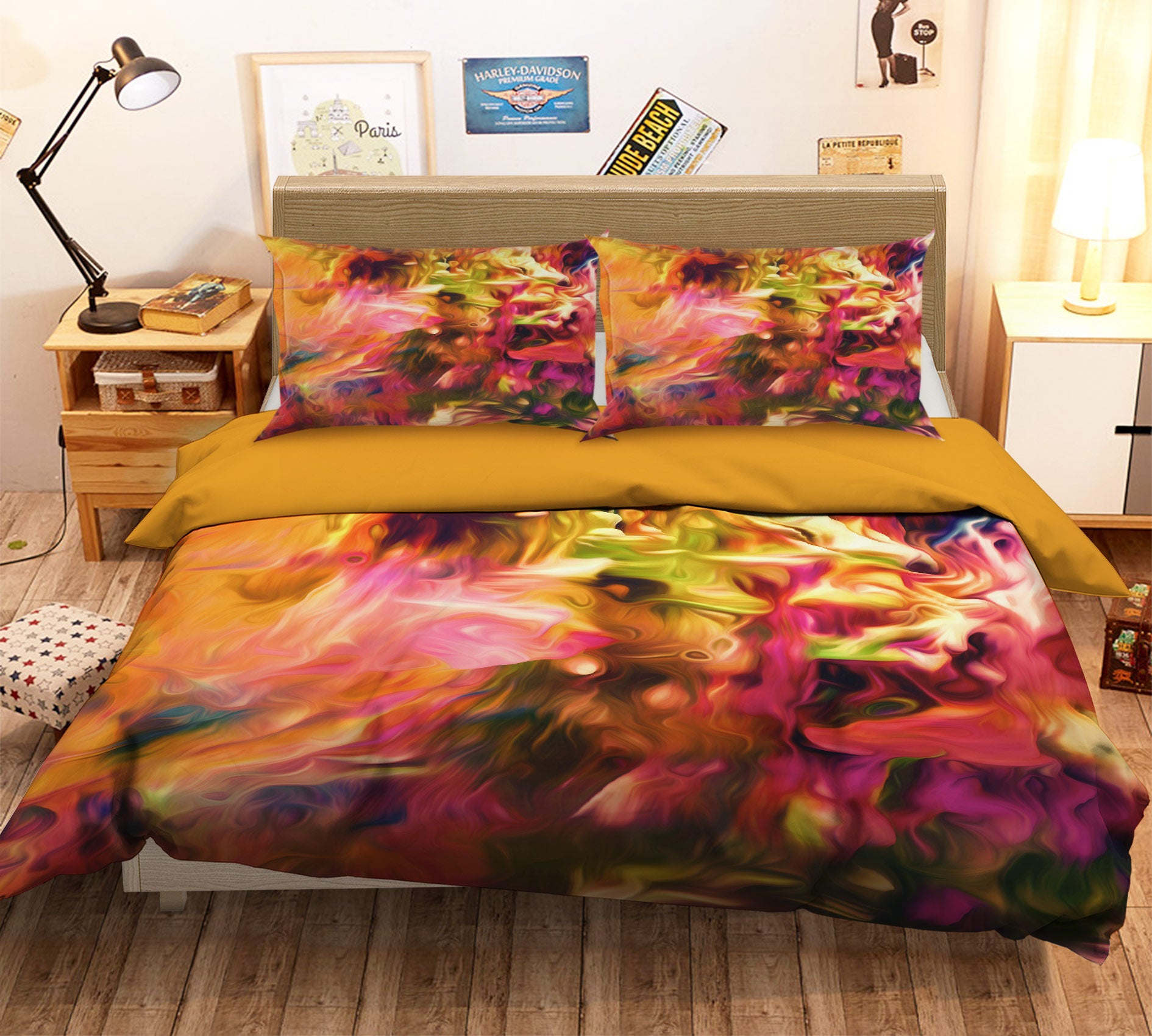 3D Pattern 16130 Bed Pillowcases Quilt