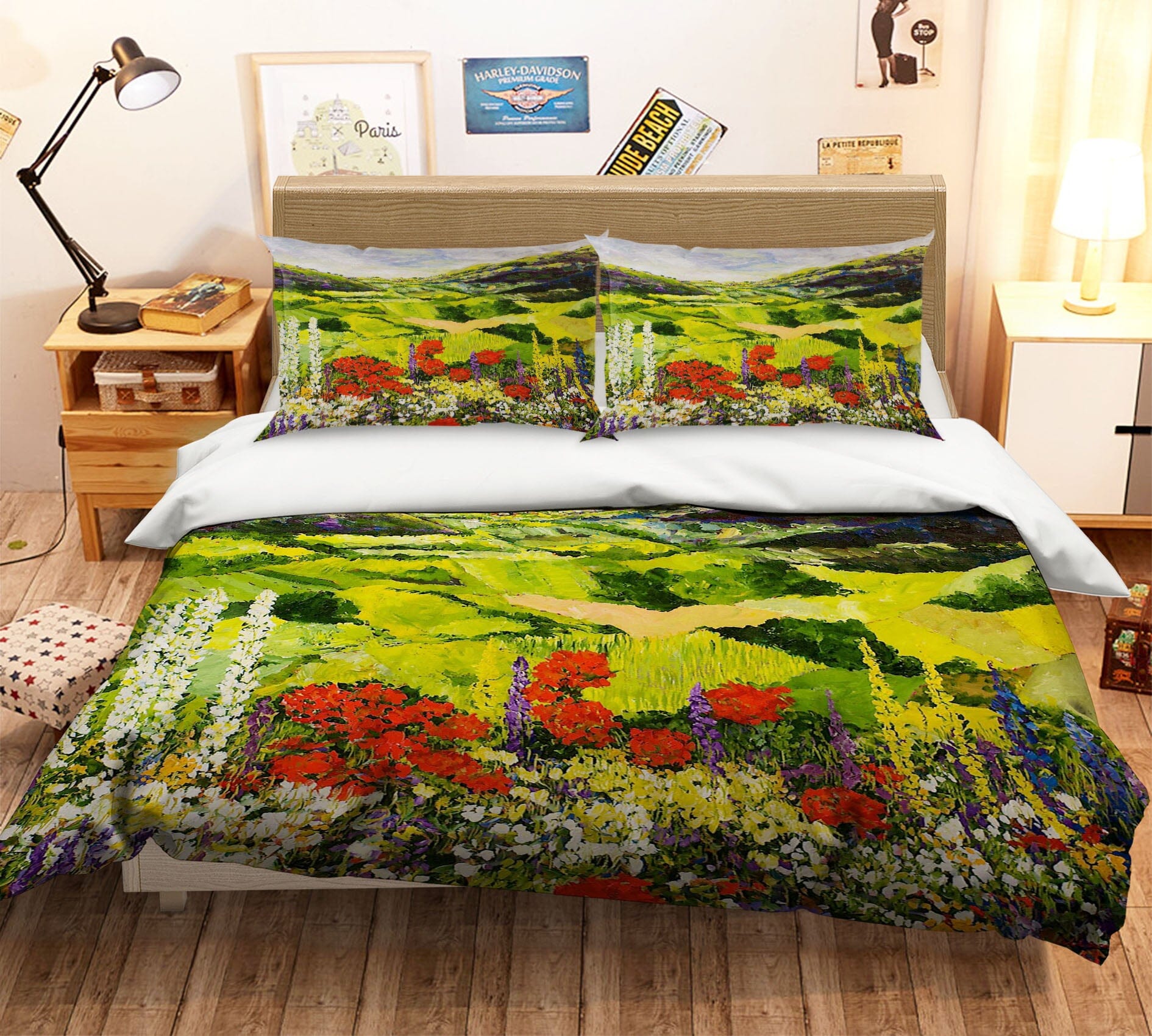 3D Meadow Valley 1046 Allan P. Friedlander Bedding Bed Pillowcases Quilt Quiet Covers AJ Creativity Home