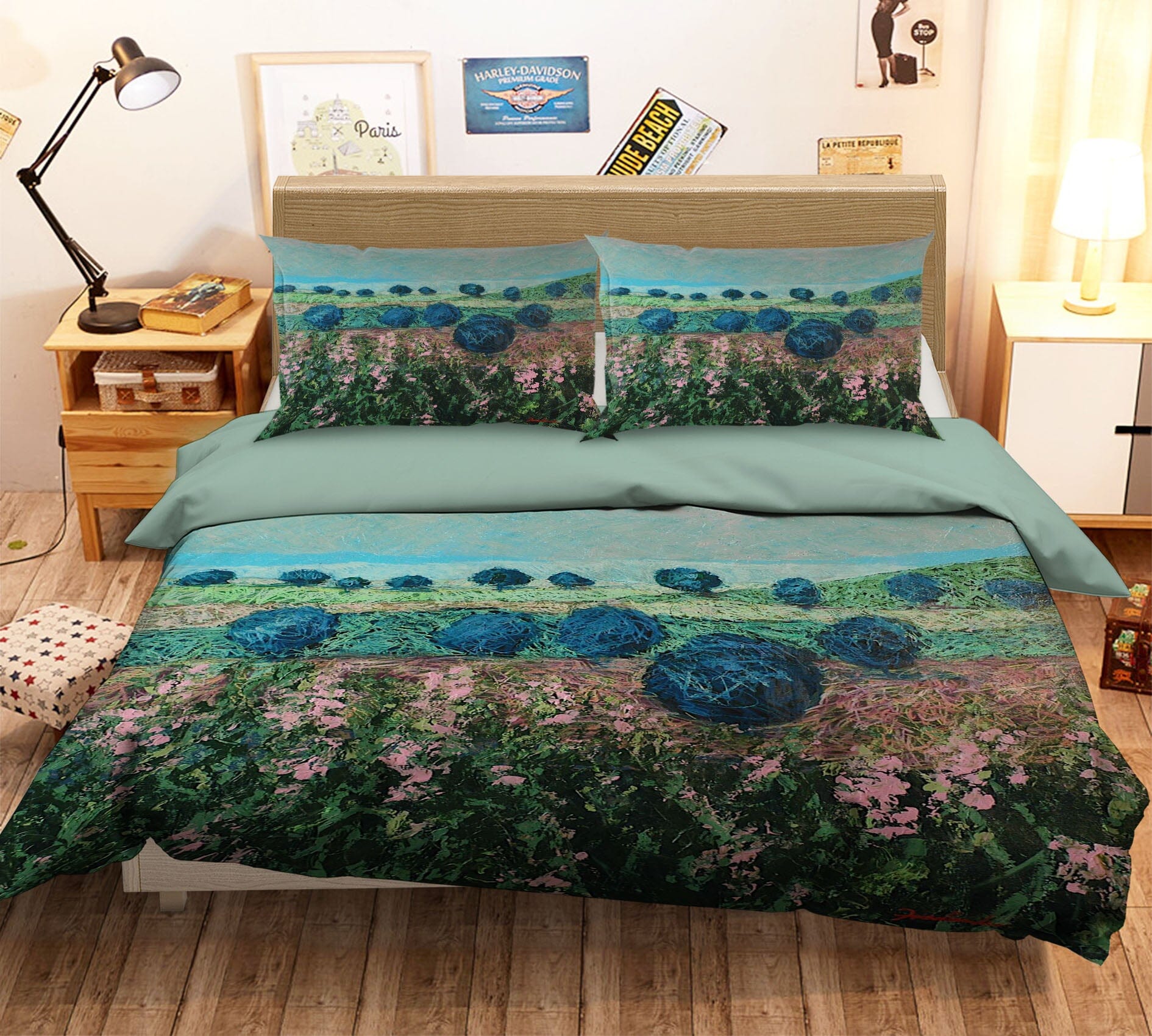 3D Green Meadow 1008 Allan P. Friedlander Bedding Bed Pillowcases Quilt Quiet Covers AJ Creativity Home