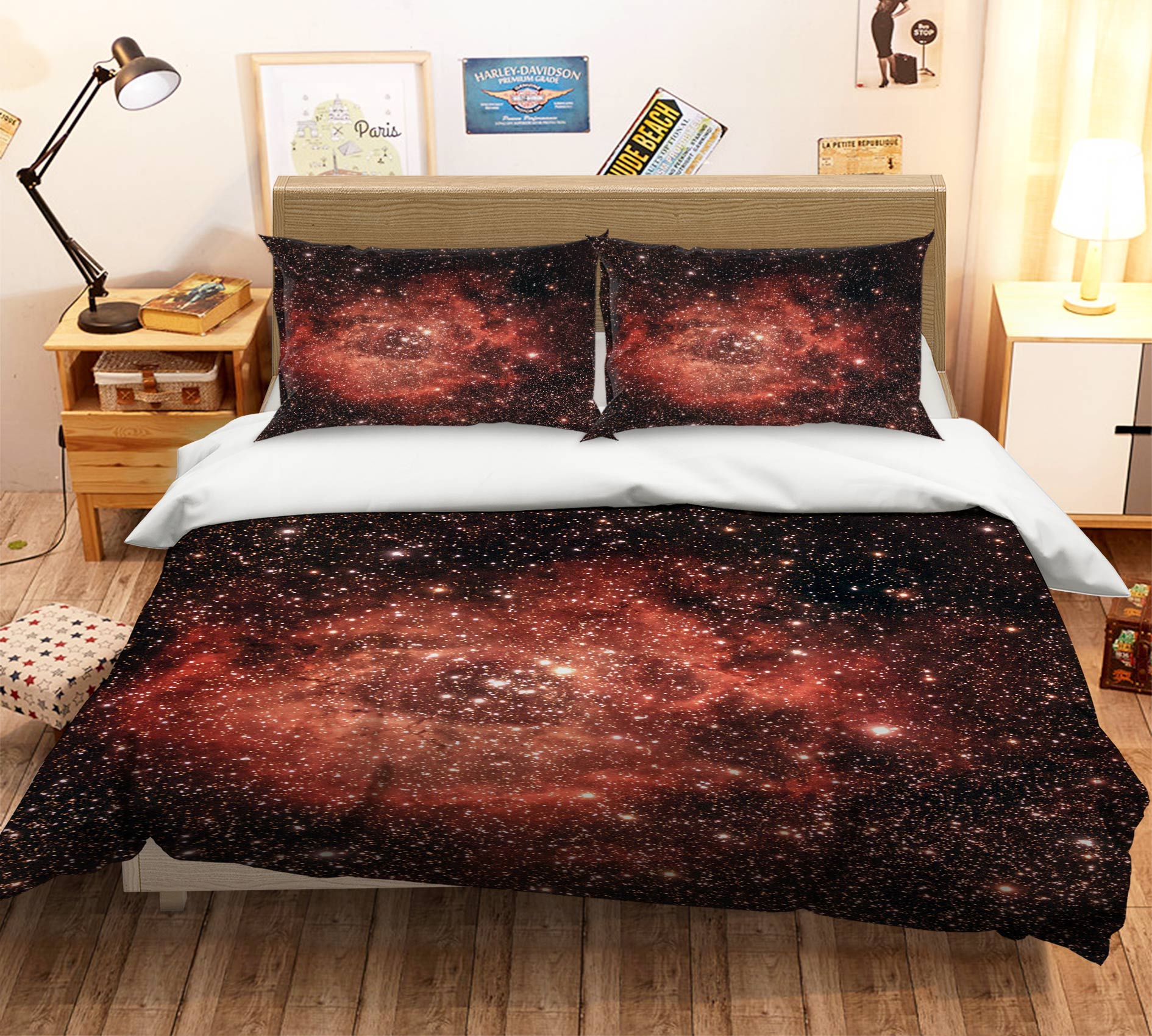3D Starry Sky 16087 Bed Pillowcases Quilt