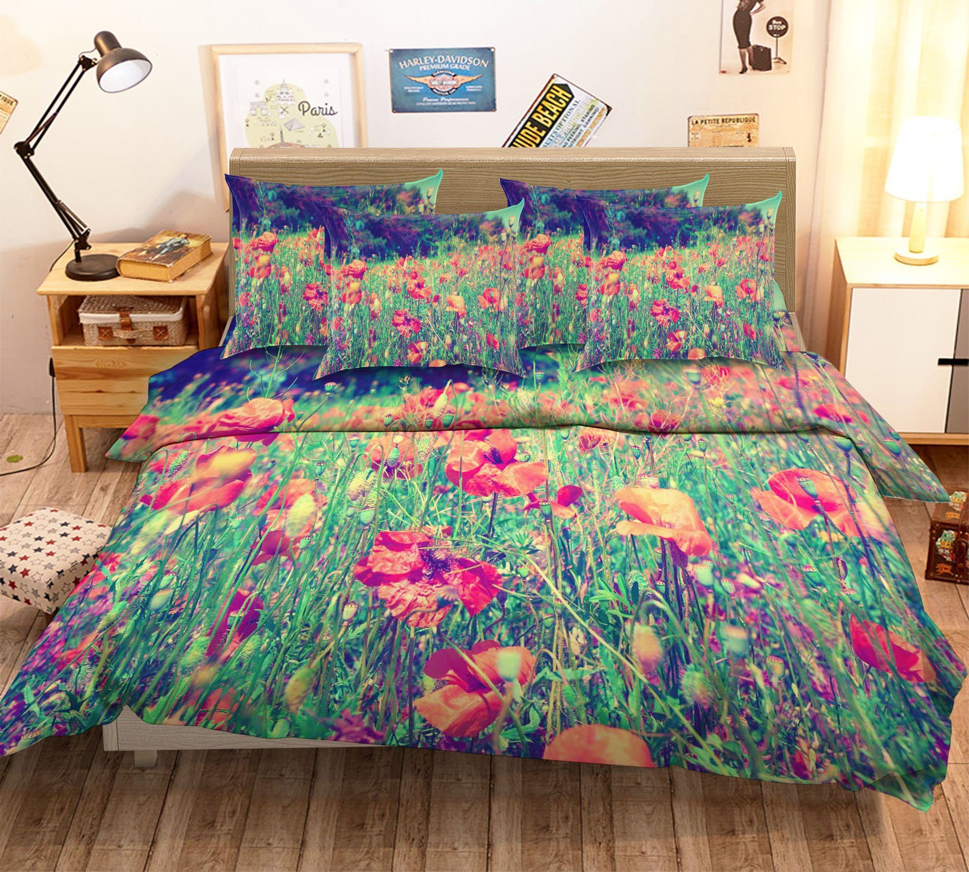3D Weeds Flowers 47 Bed Pillowcases Quilt Wallpaper AJ Wallpaper