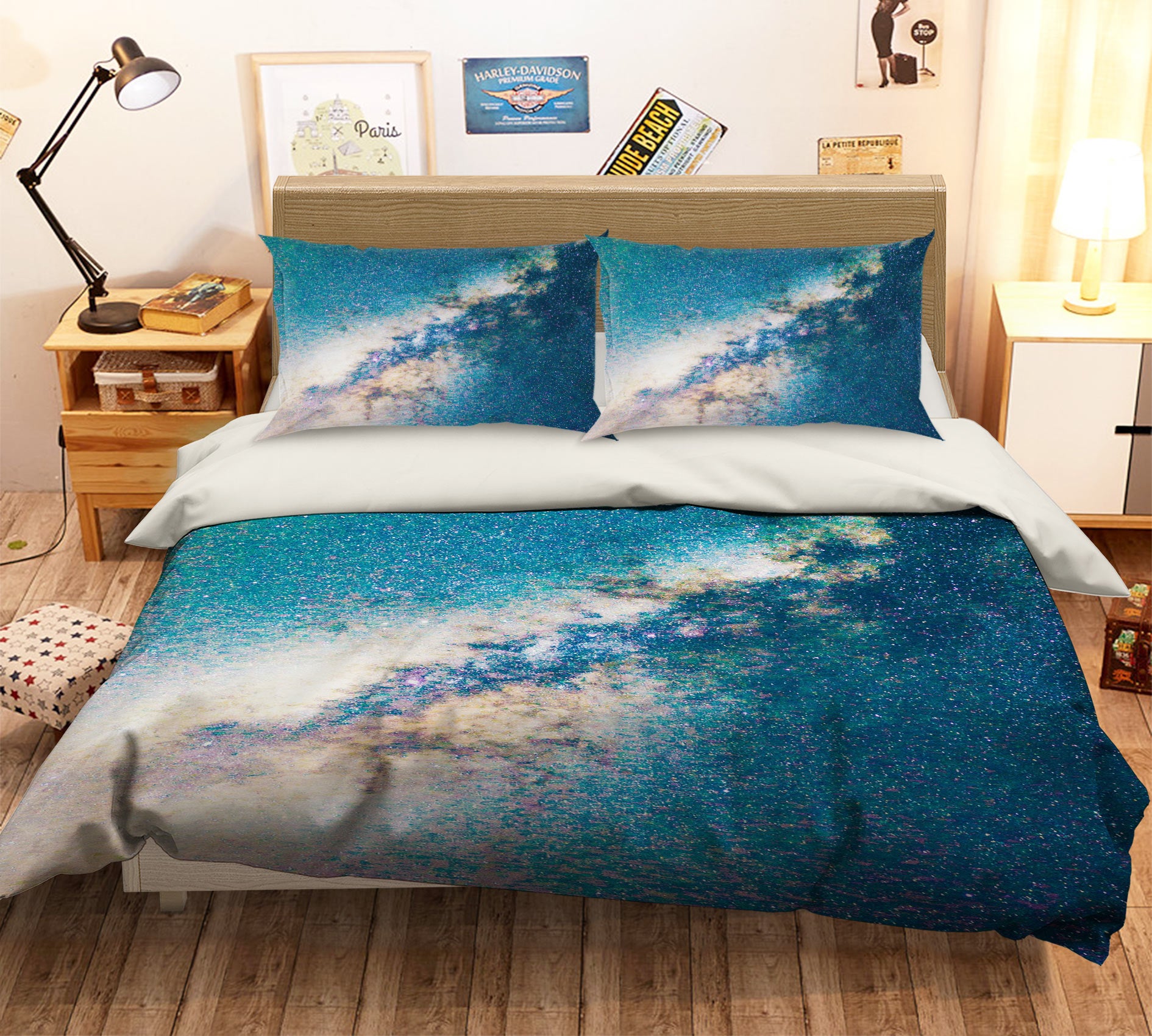 3D Starry Sky 16148 Bed Pillowcases Quilt