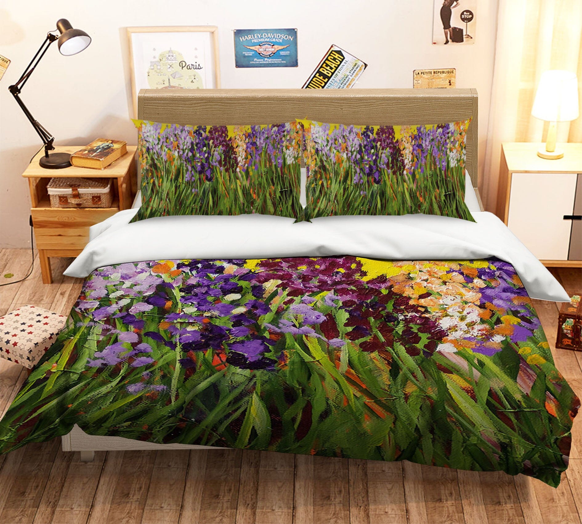 3D Grass Violet 1142 Allan P. Friedlander Bedding Bed Pillowcases Quilt Quiet Covers AJ Creativity Home