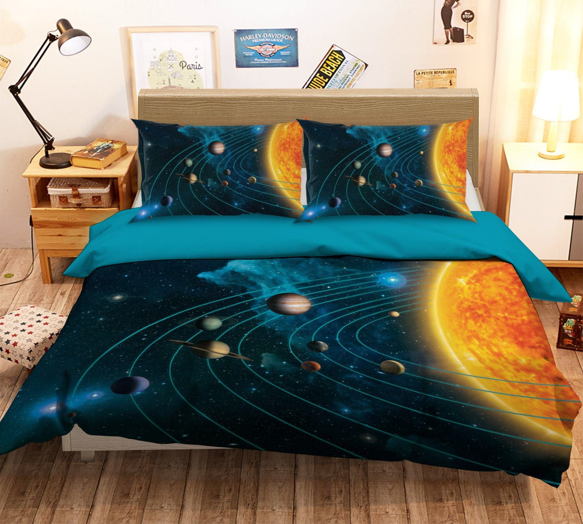 3D Solar System 082 Bed Pillowcases Quilt Exclusive Designer Vincent Quiet Covers AJ Creativity Home