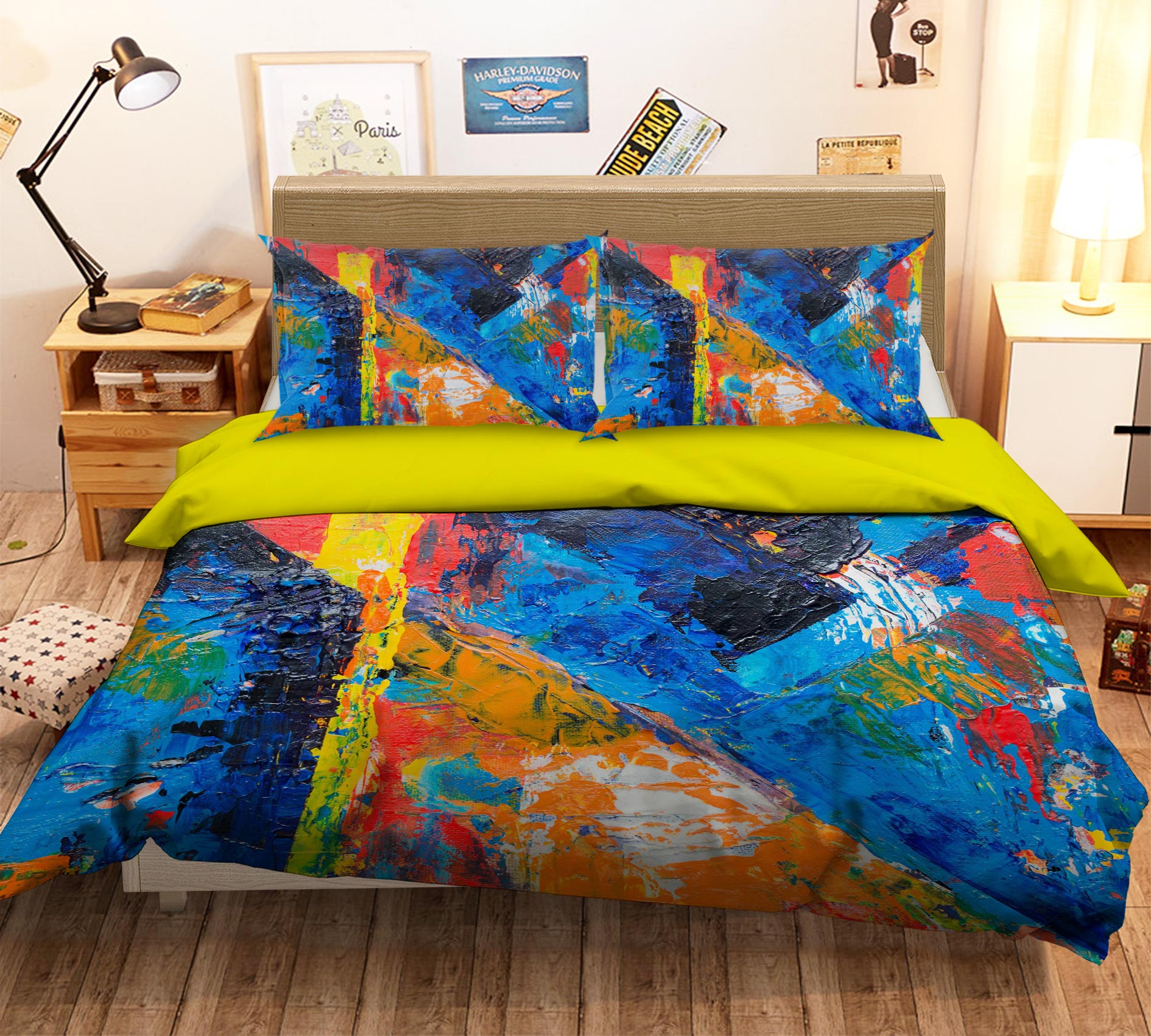 3D Colorful 16119 Bed Pillowcases Quilt