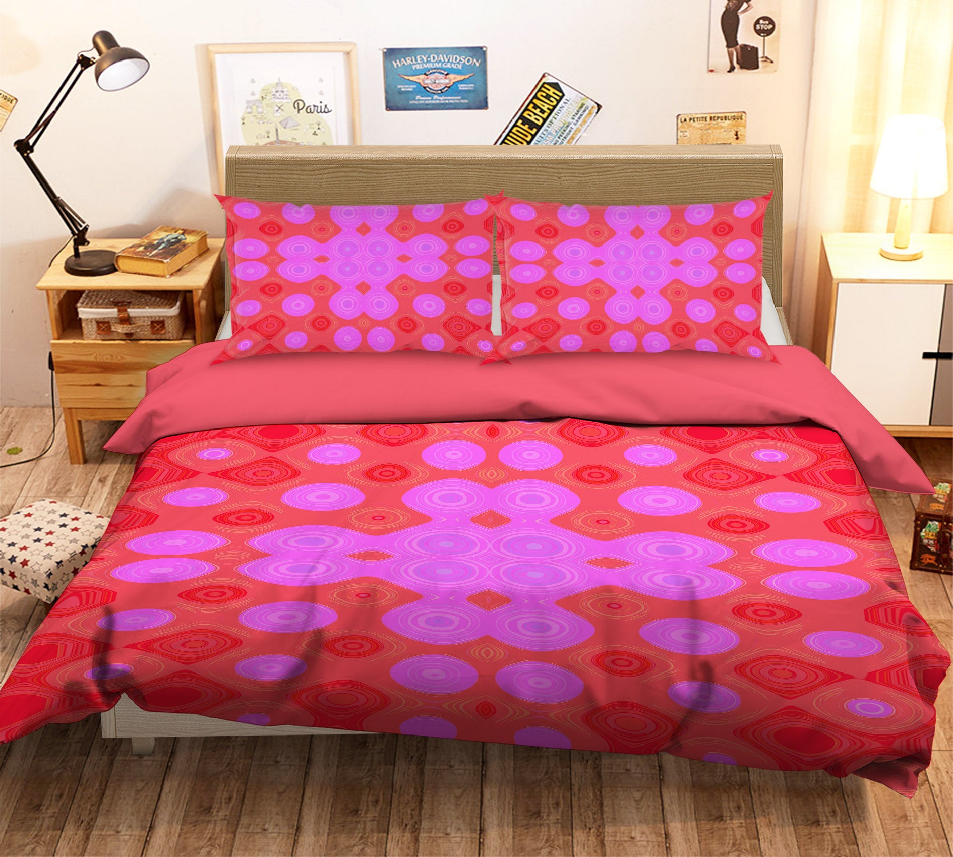 3D Red Pattern 70014 Shandra Smith Bedding Bed Pillowcases Quilt