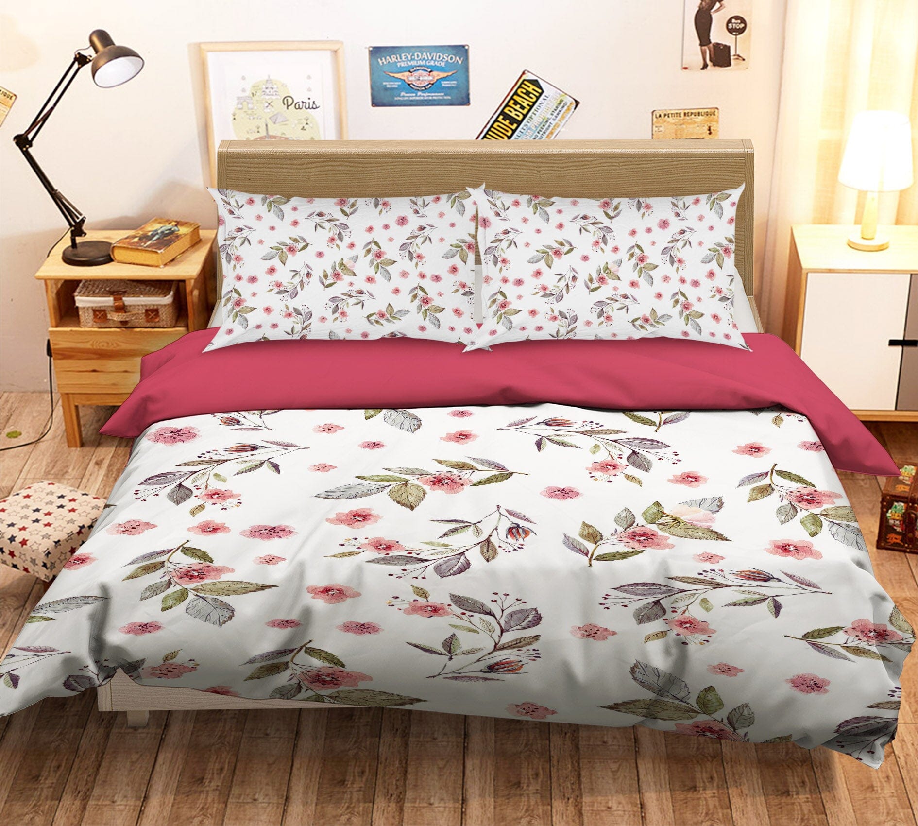 3D Safflower Pattern 231 Uta Naumann Bedding Bed Pillowcases Quilt Quiet Covers AJ Creativity Home