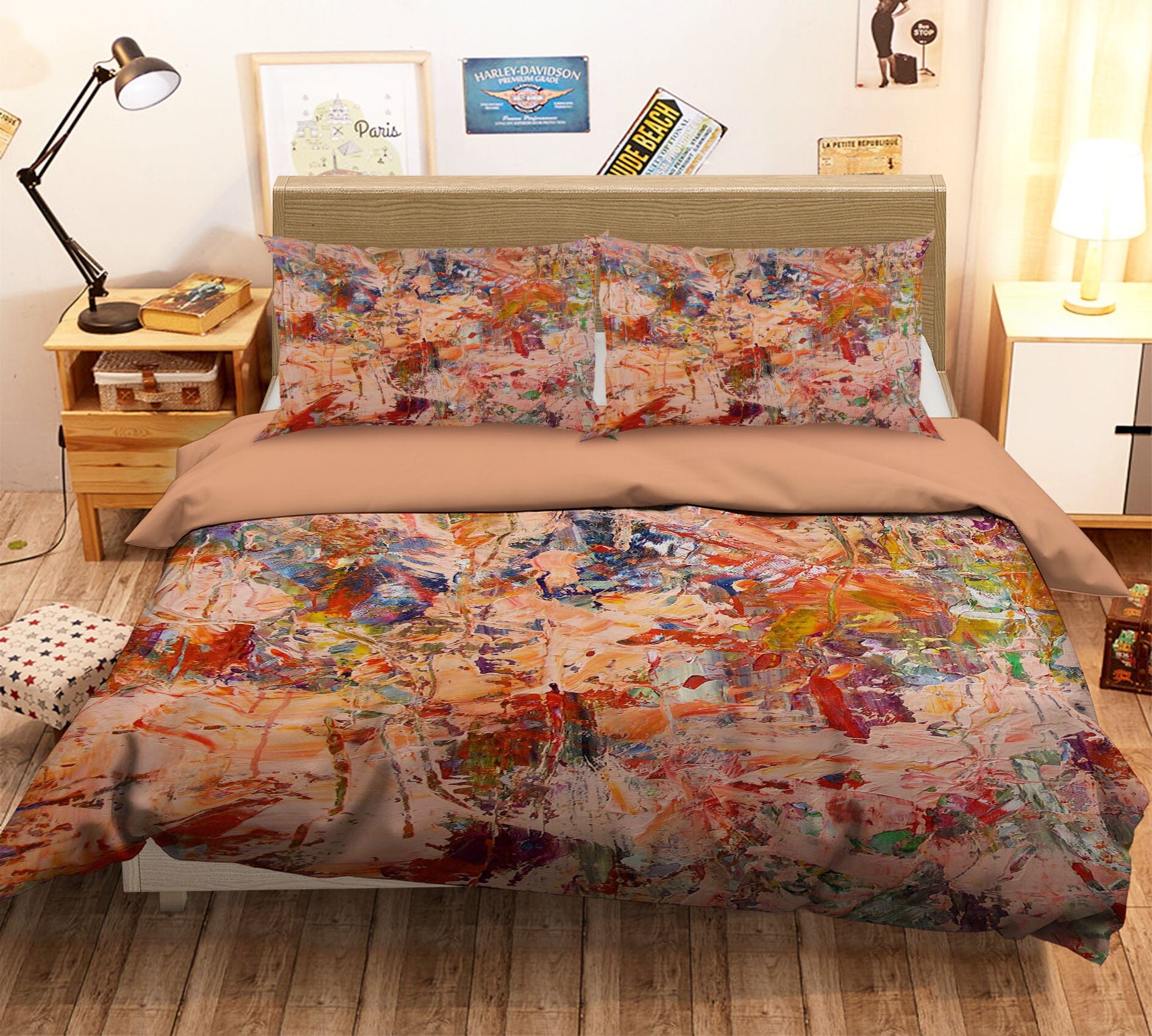 3D Pink Smear 1129 Allan P. Friedlander Bedding Bed Pillowcases Quilt Quiet Covers AJ Creativity Home
