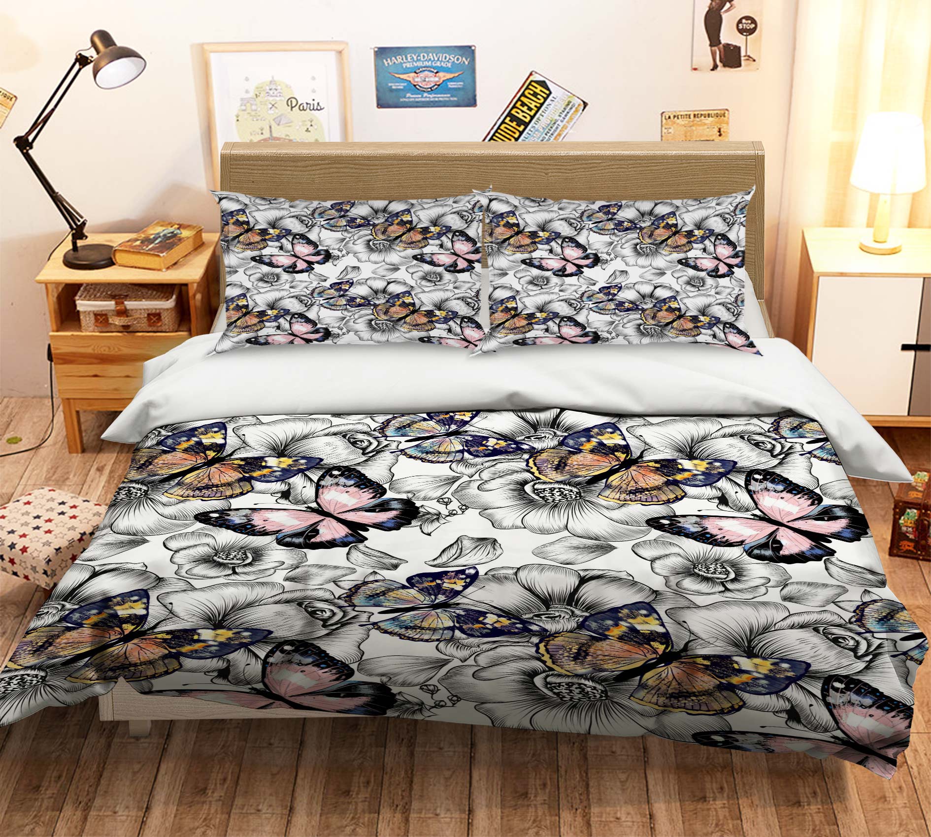 3D Butterfly 59205 Bed Pillowcases Quilt