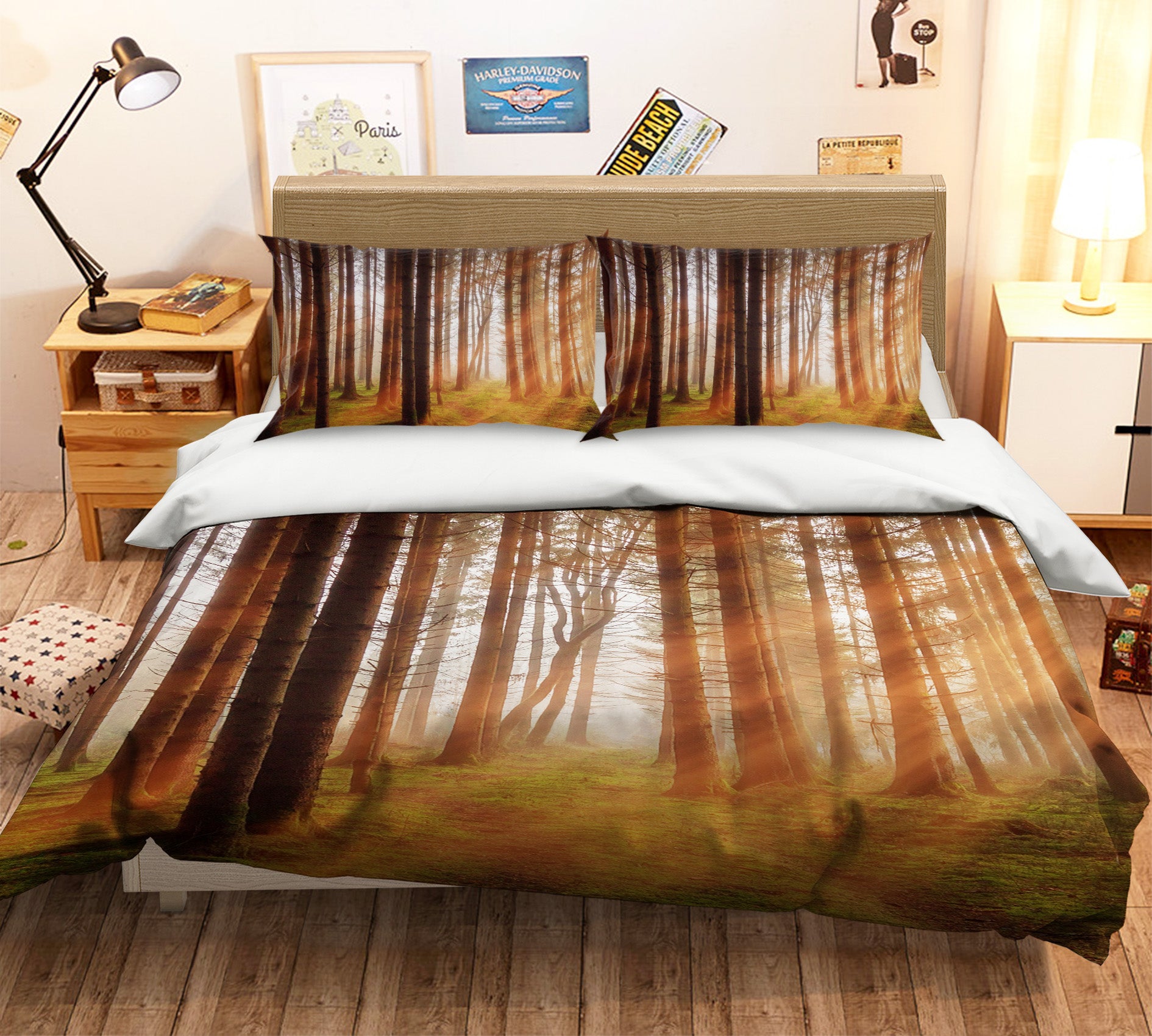 3D Forest 19148 Bed Pillowcases Quilt