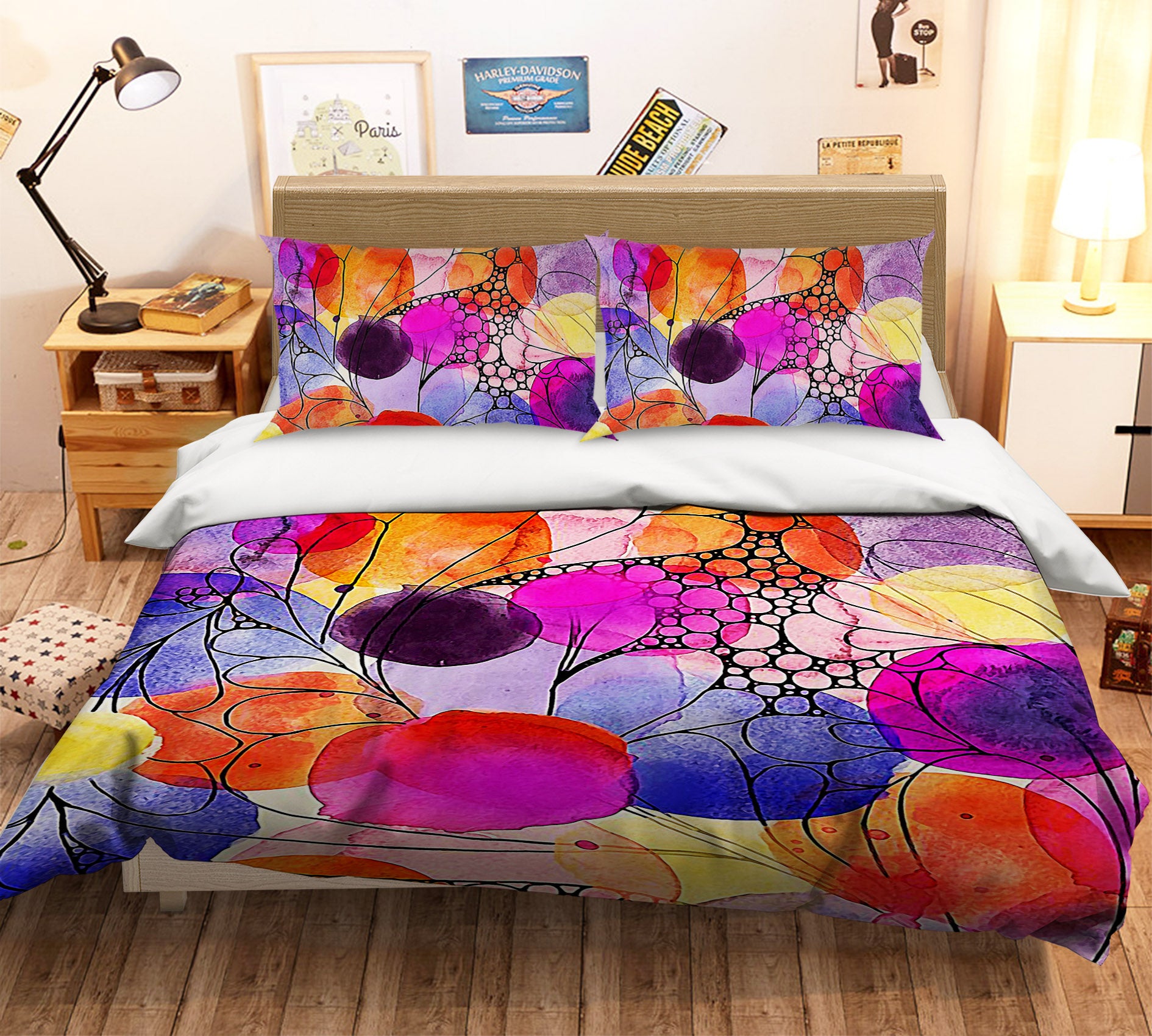 3D Green Circle 12143 Bed Pillowcases Quilt