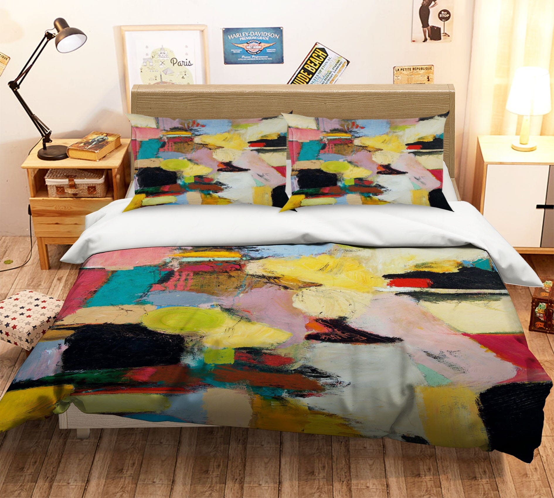 3D Smear Oil Painting 1087 Allan P. Friedlander Bedding Bed Pillowcases Quilt Quiet Covers AJ Creativity Home