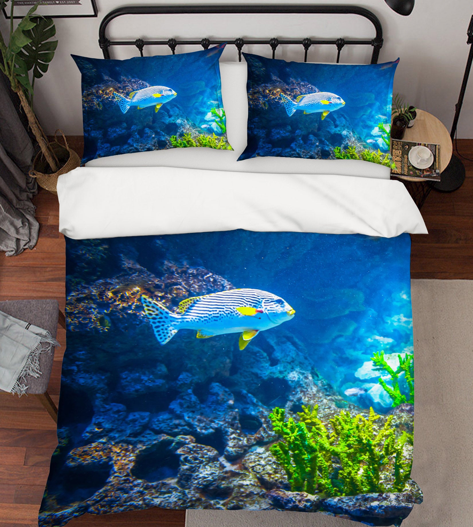 3D Sea Fish 61131 Bed Pillowcases Quilt
