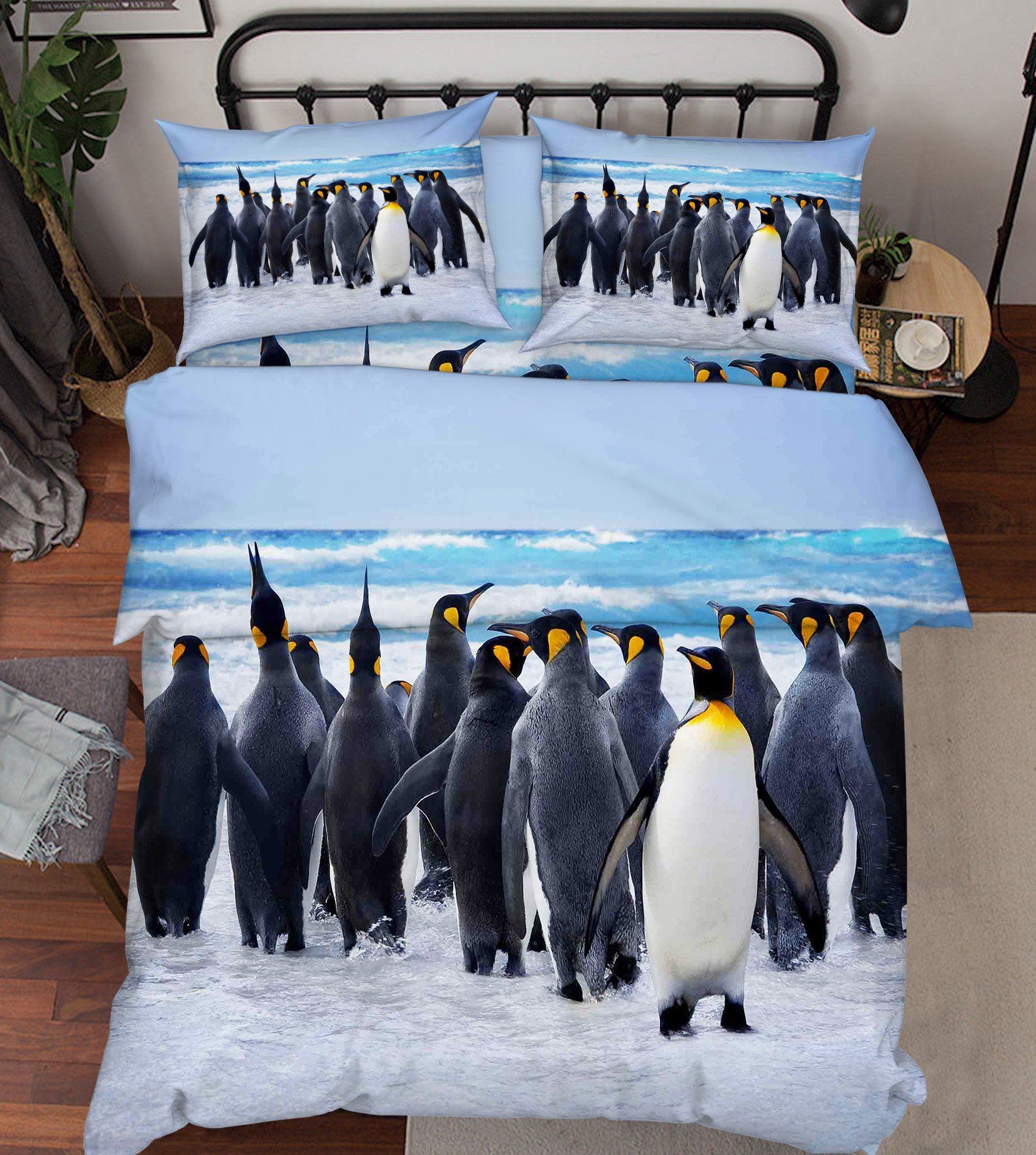 3D Sea Penguins 114 Bed Pillowcases Quilt Wallpaper AJ Wallpaper
