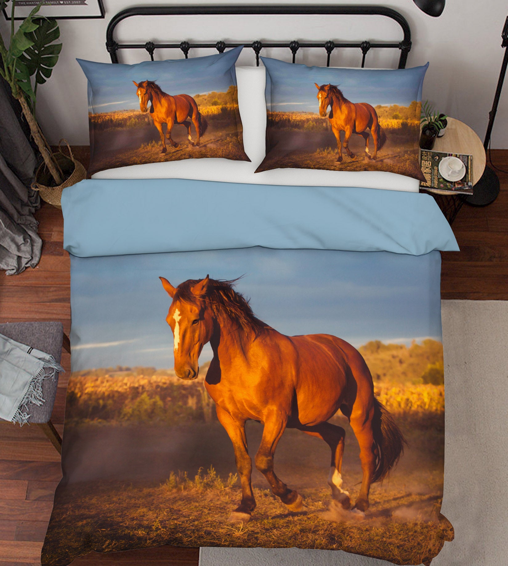 3D Horses 19211 Bed Pillowcases Quilt
