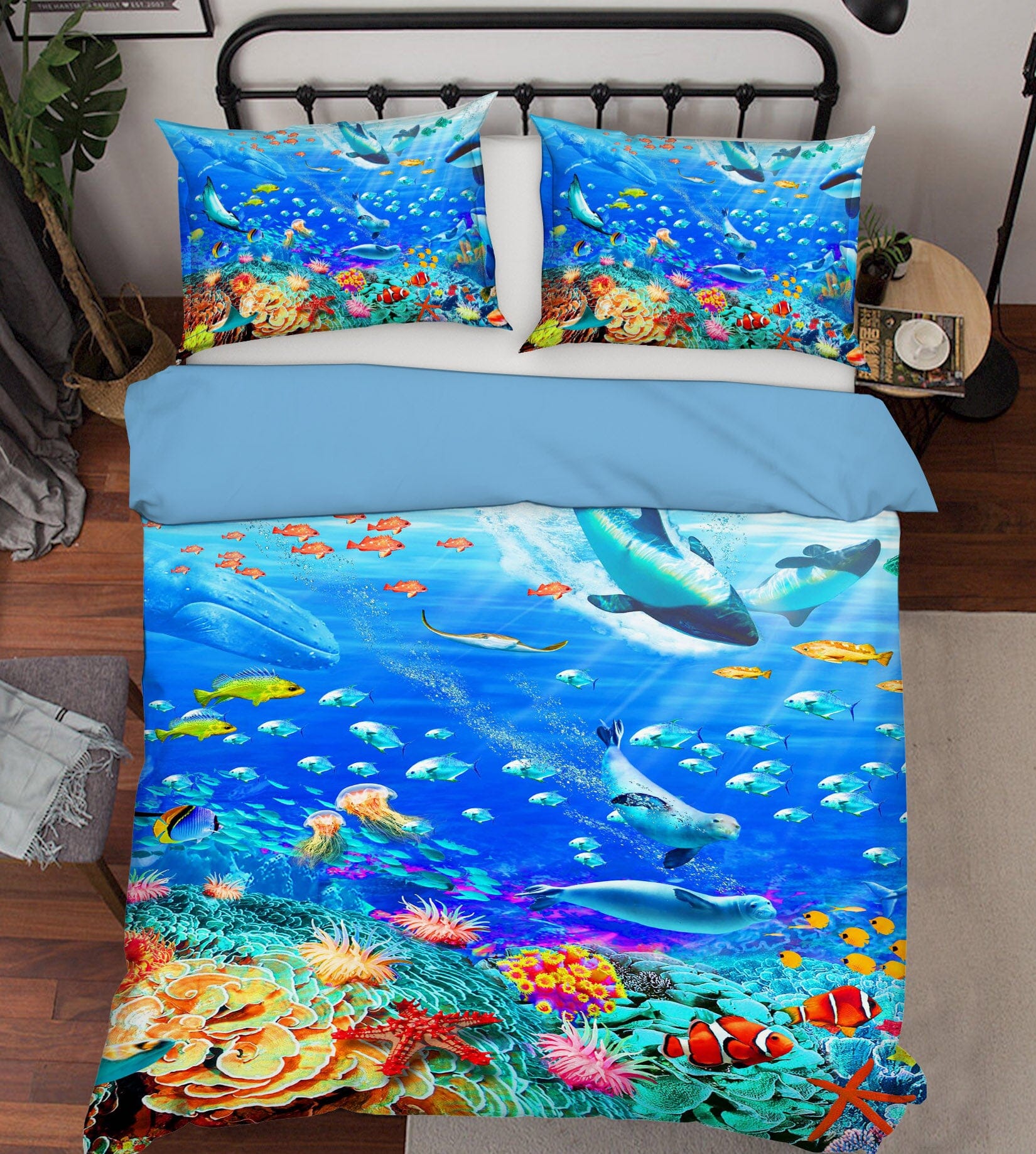 3D Undersea Fish 2033 Adrian Chesterman Bedding Bed Pillowcases Quilt Quiet Covers AJ Creativity Home