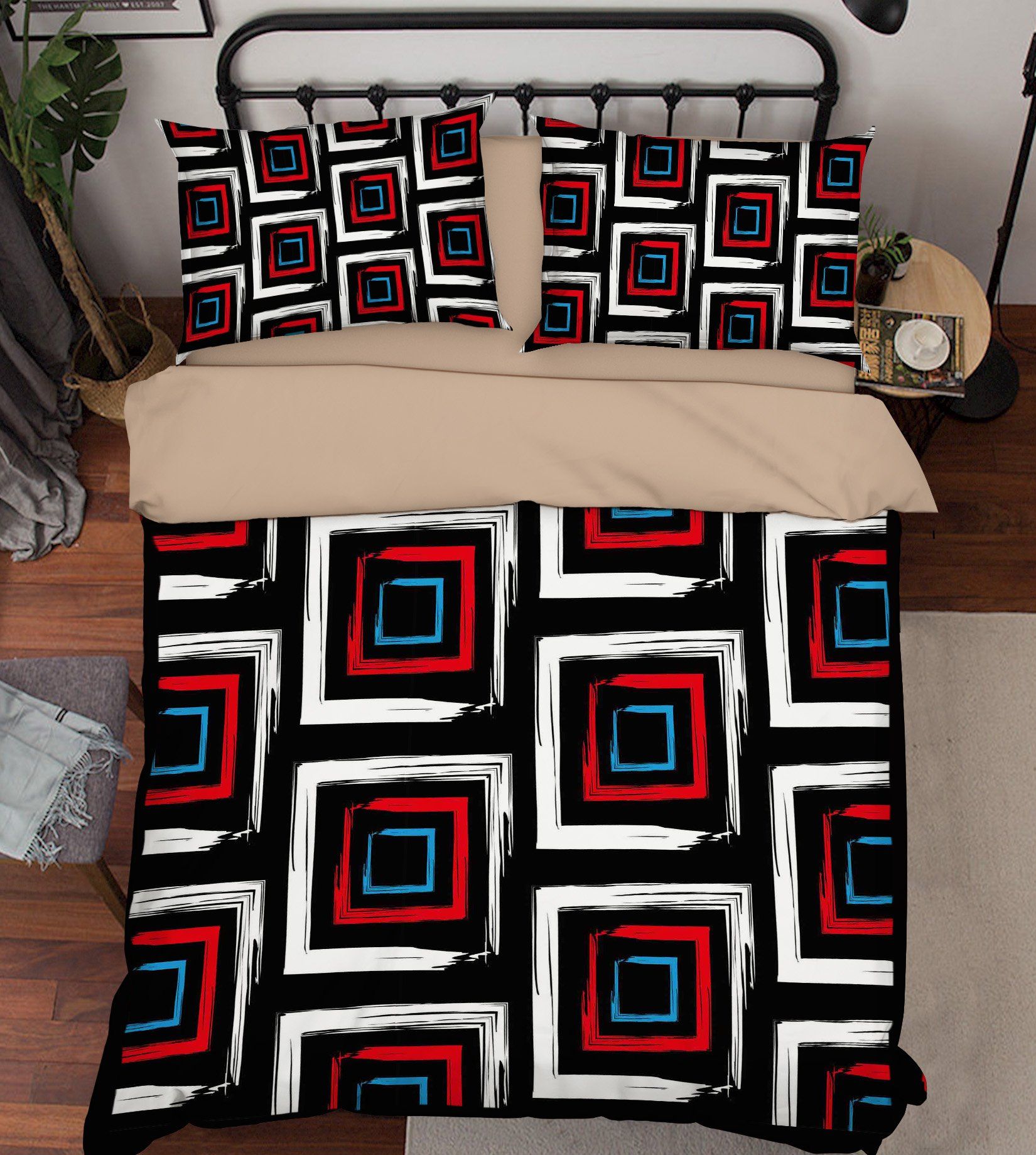 3D Square Frame 096 Bed Pillowcases Quilt Wallpaper AJ Wallpaper