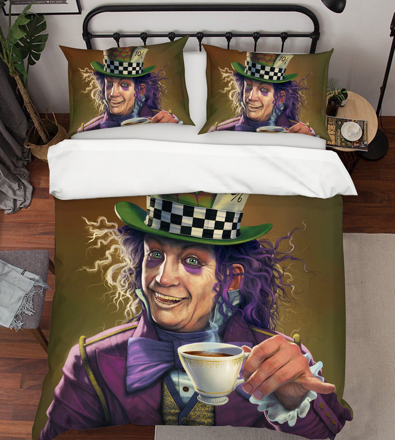 3D Mad Hatter Def 058 Bed Pillowcases Quilt Exclusive Designer Vincent Quiet Covers AJ Creativity Home