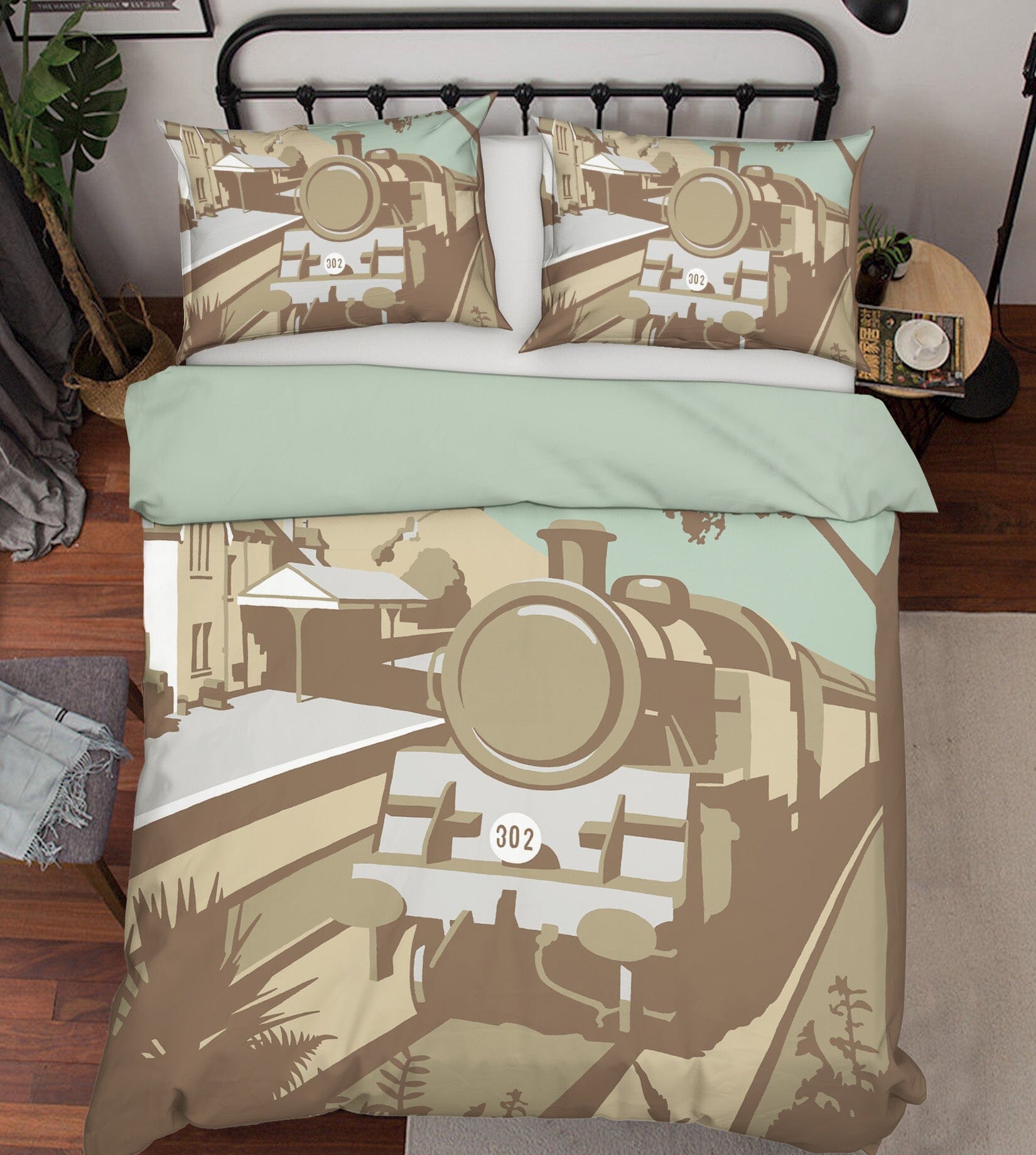 3D Swanage Railway 2071 Steve Read Bedding Bed Pillowcases Quilt Quiet Covers AJ Creativity Home