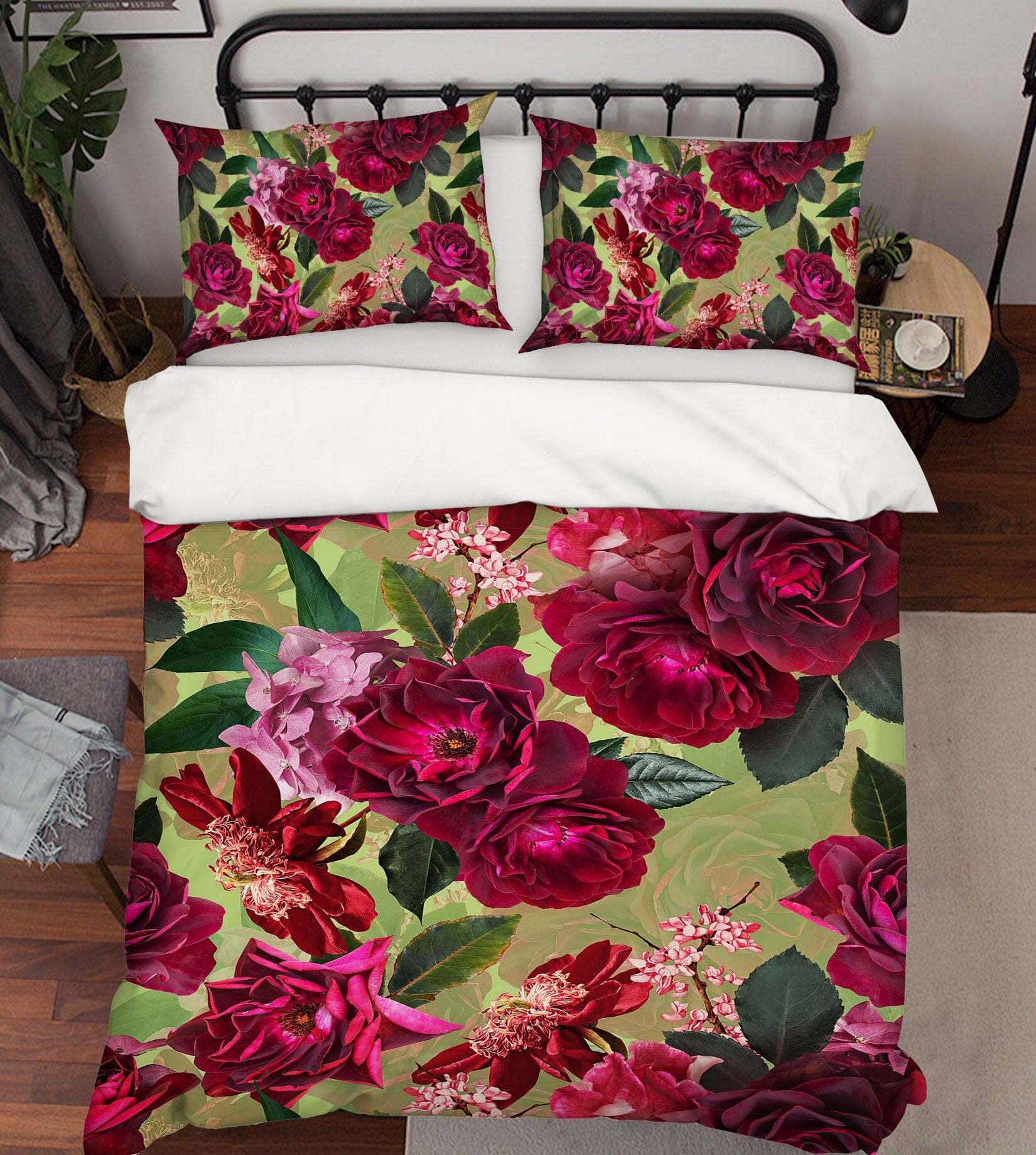 3D Red Rose Growing 163 Uta Naumann Bedding Bed Pillowcases Quilt Quiet Covers AJ Creativity Home