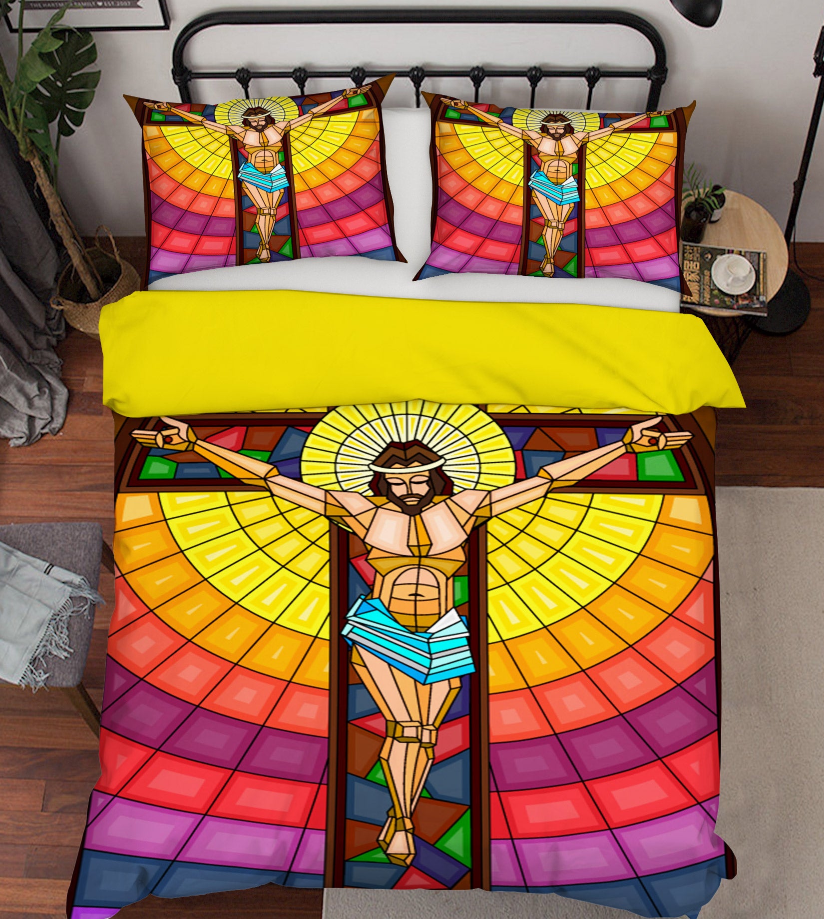 3D Statue Of Jesus 13164 Bed Pillowcases Quilt