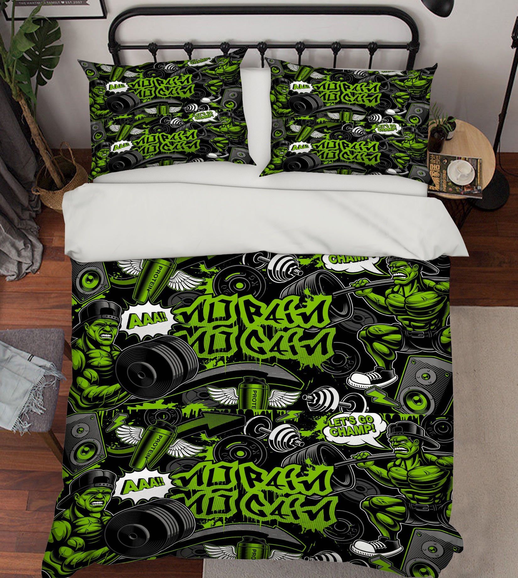 3D Green Equipment 14183 Bed Pillowcases Quilt
