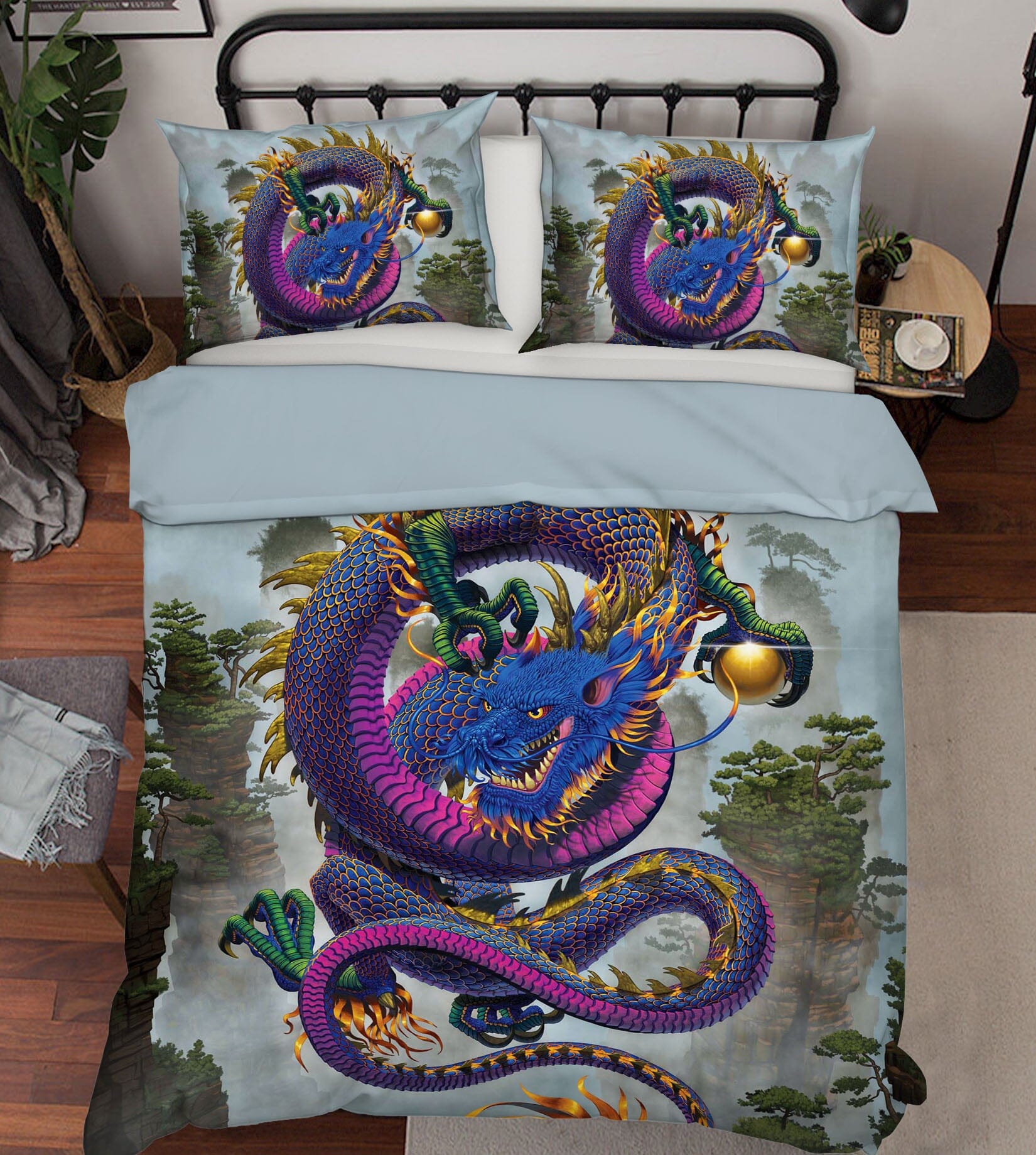 3D Good Fortune Dragon Def 048 Bed Pillowcases Quilt Exclusive Designer Vincent Quiet Covers AJ Creativity Home