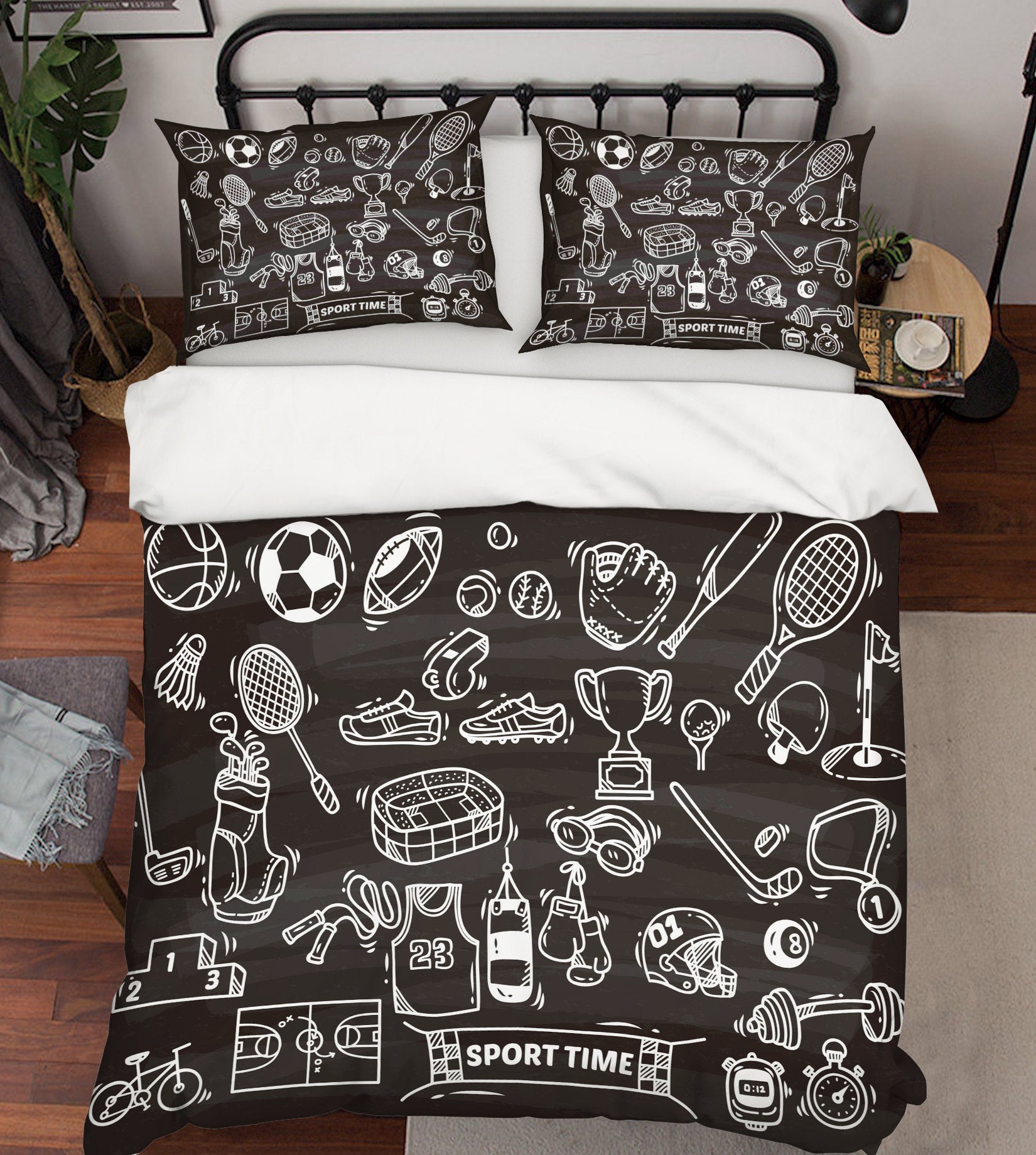3D Sports Equipment 14146 Bed Pillowcases Quilt