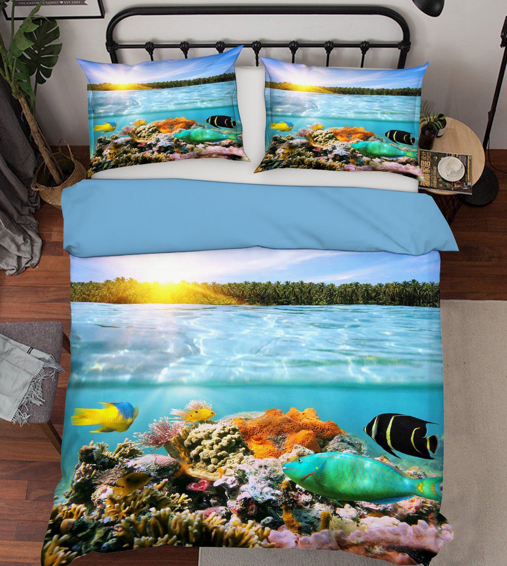 3D Sunshine Coral 006 Bed Pillowcases Quilt Wallpaper AJ Wallpaper