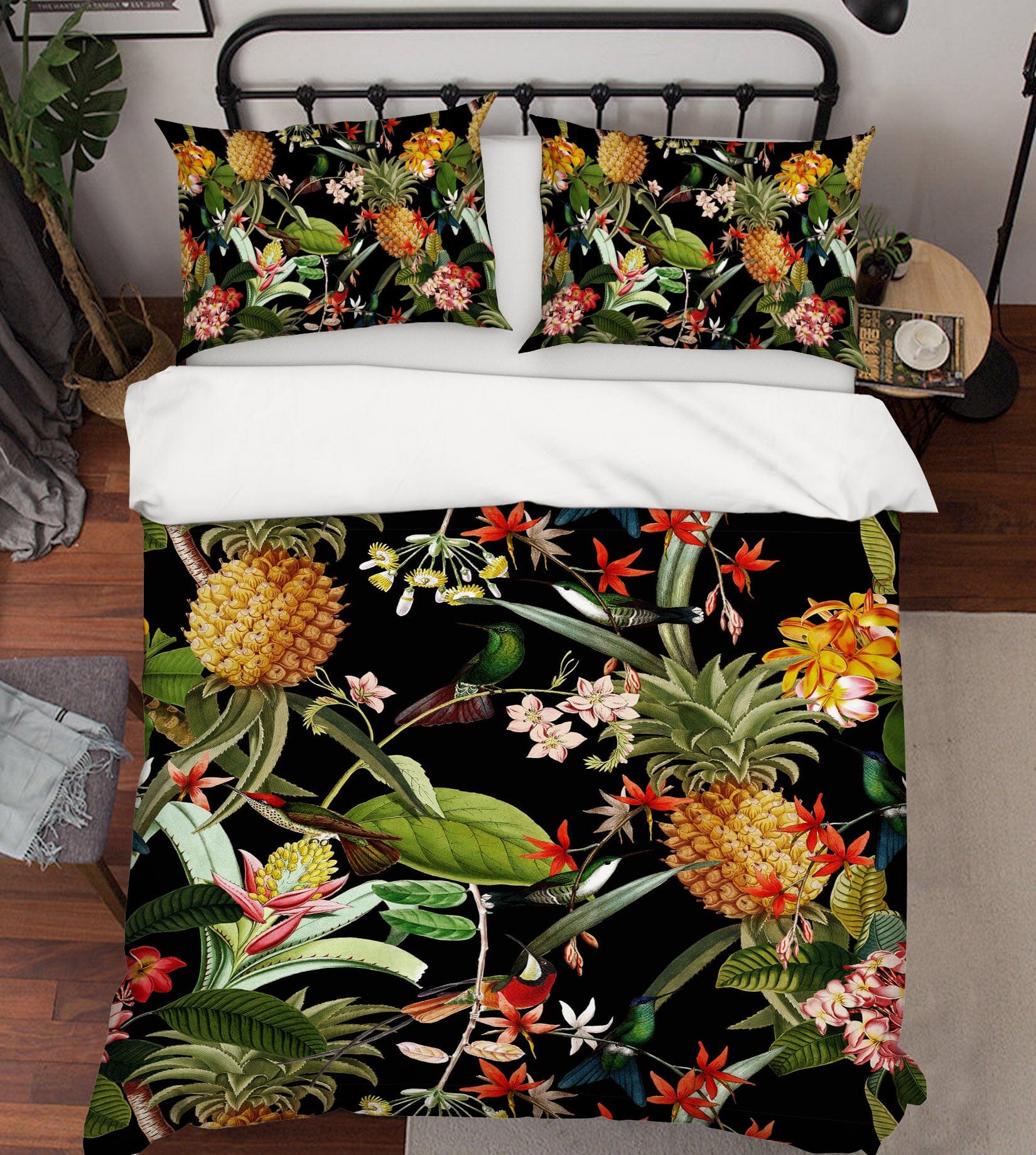 3D Pineapple Bird 160 Uta Naumann Bedding Bed Pillowcases Quilt Quiet Covers AJ Creativity Home