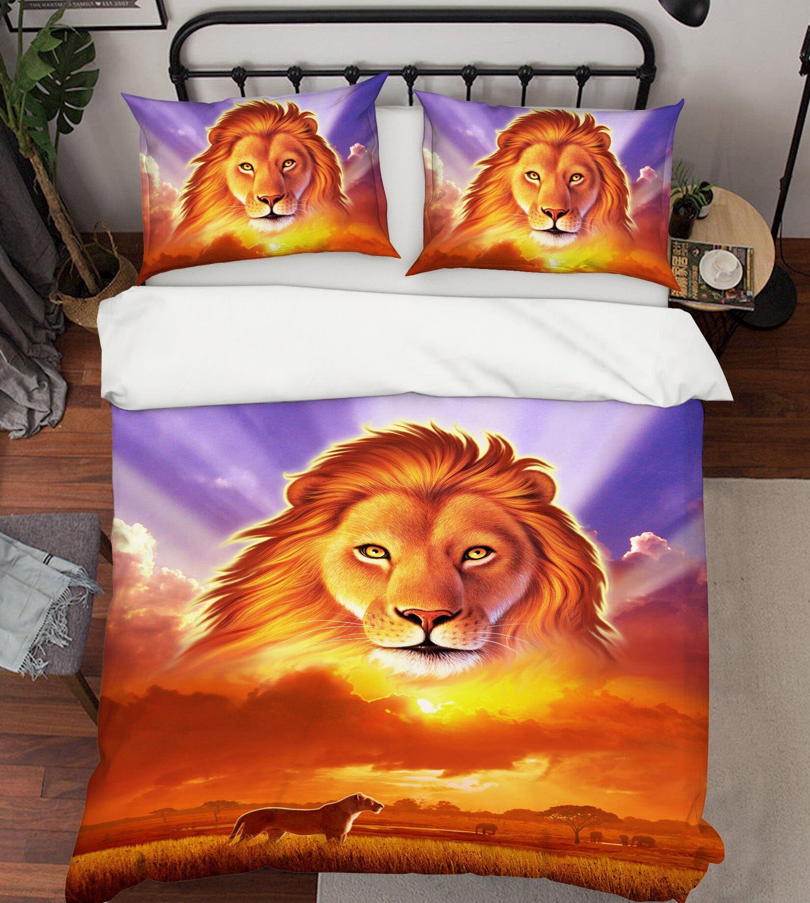 3D Lion King 2126 Jerry LoFaro bedding Bed Pillowcases Quilt Quiet Covers AJ Creativity Home