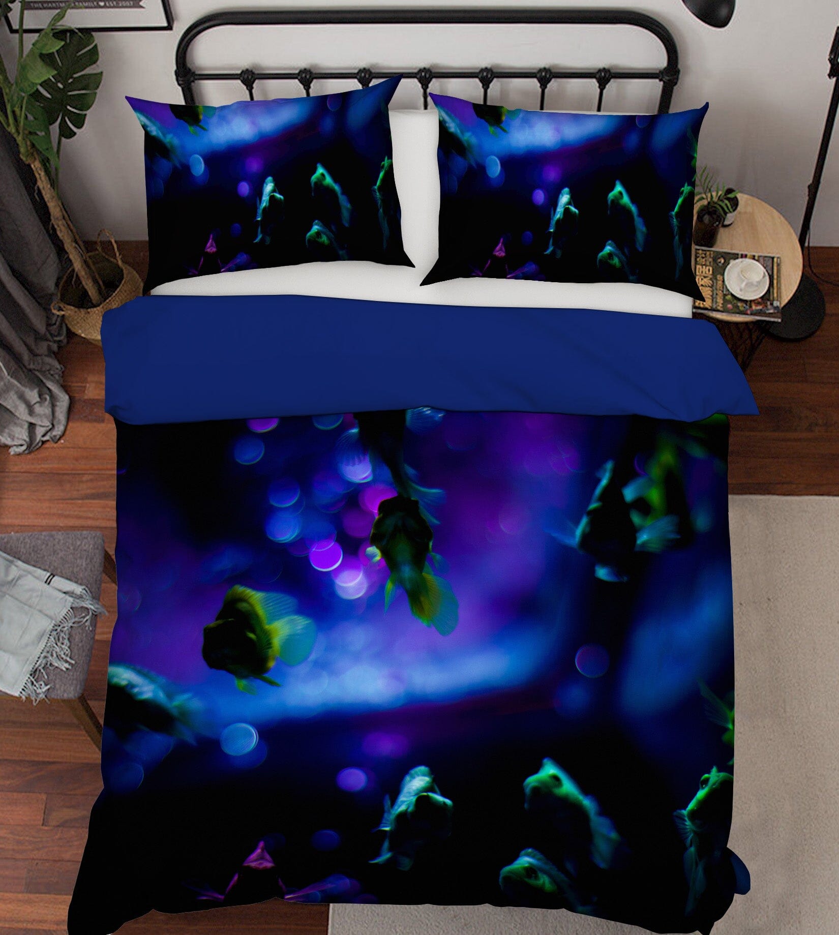 3D Purple Flowers 2002 Noirblanc777 Bedding Bed Pillowcases Quilt Quiet Covers AJ Creativity Home
