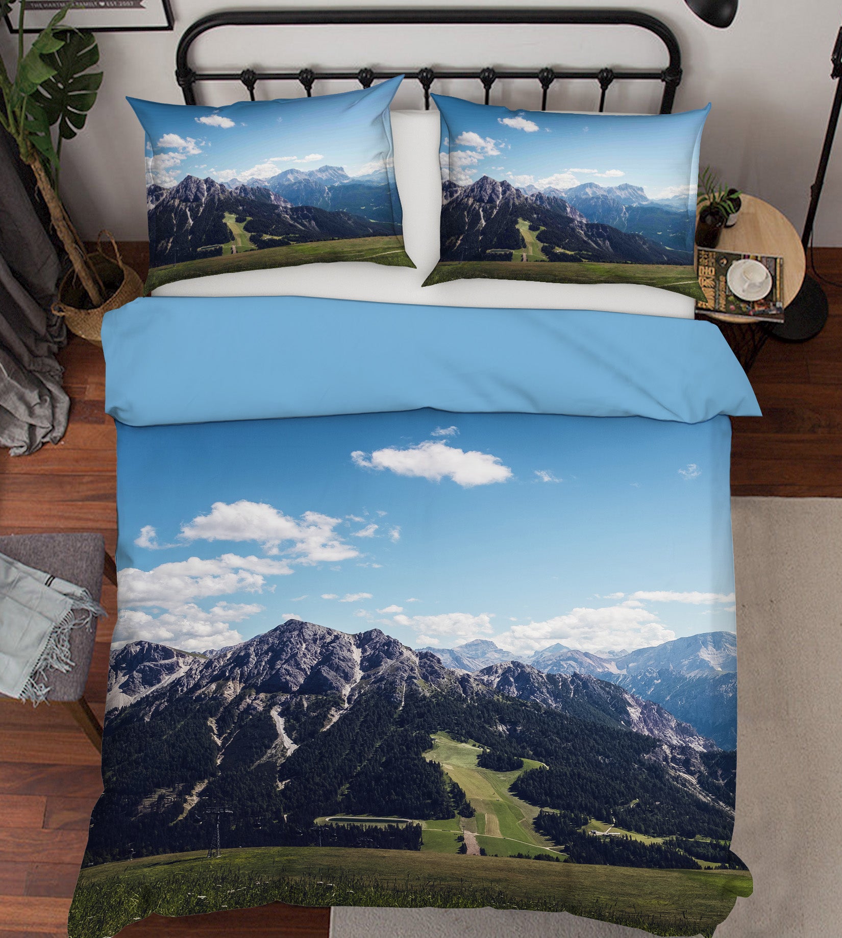 3D Mountains 19180 Bed Pillowcases Quilt
