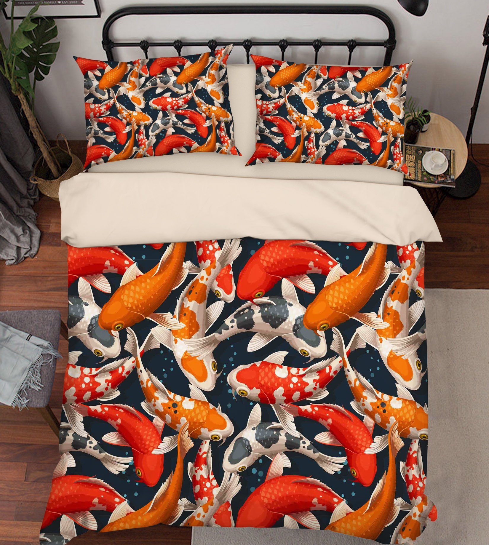 3D Colorful Fishes 270 Bed Pillowcases Quilt Wallpaper AJ Wallpaper