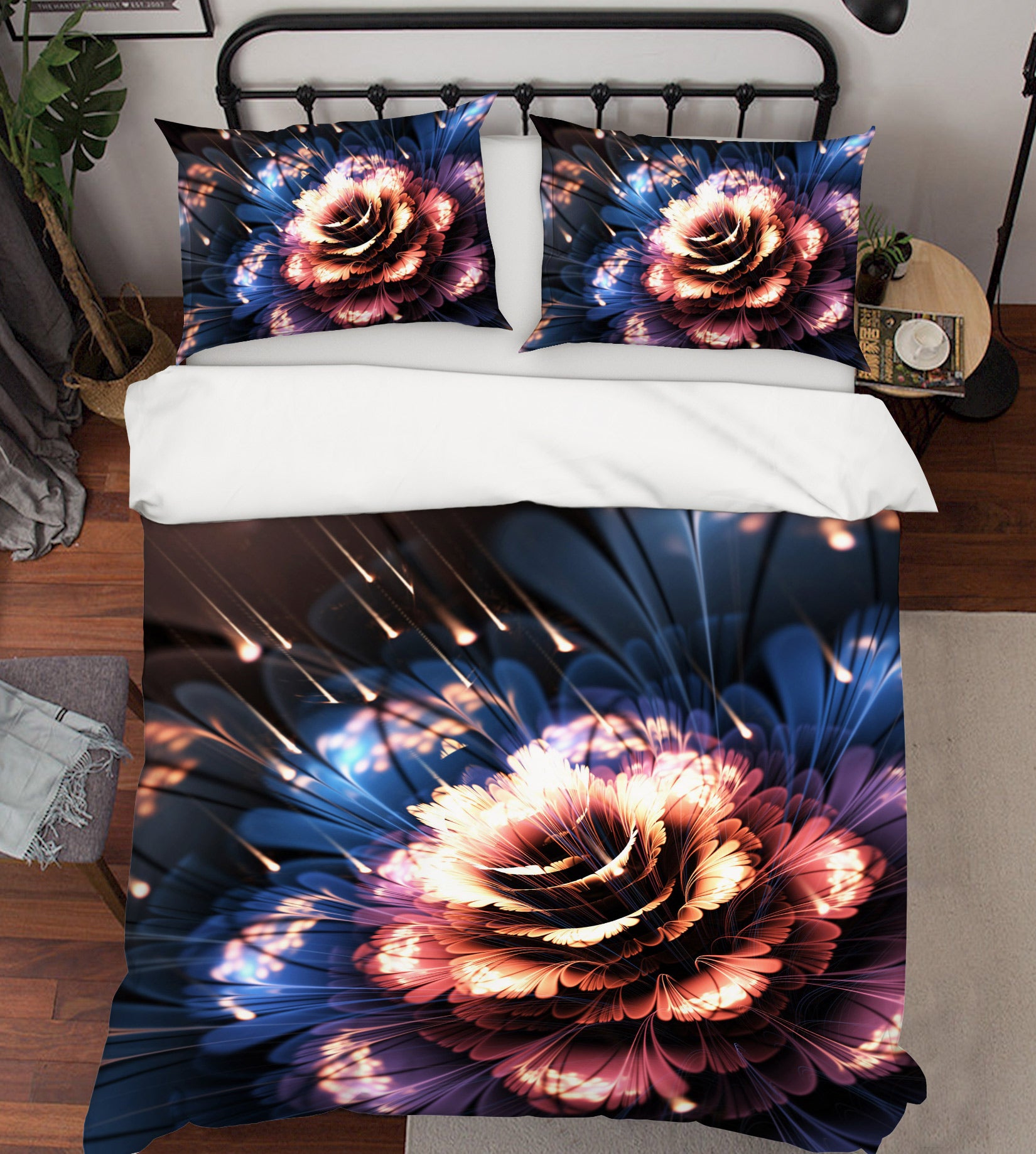 3D Colored Flower 12205 Bed Pillowcases Quilt
