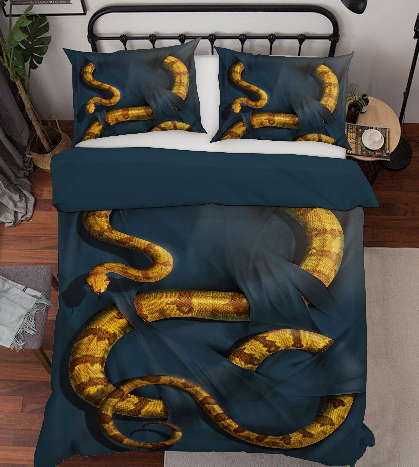 3D Boa Constrictor 022 Bed Pillowcases Quilt Exclusive Designer Vincent Quiet Covers AJ Creativity Home