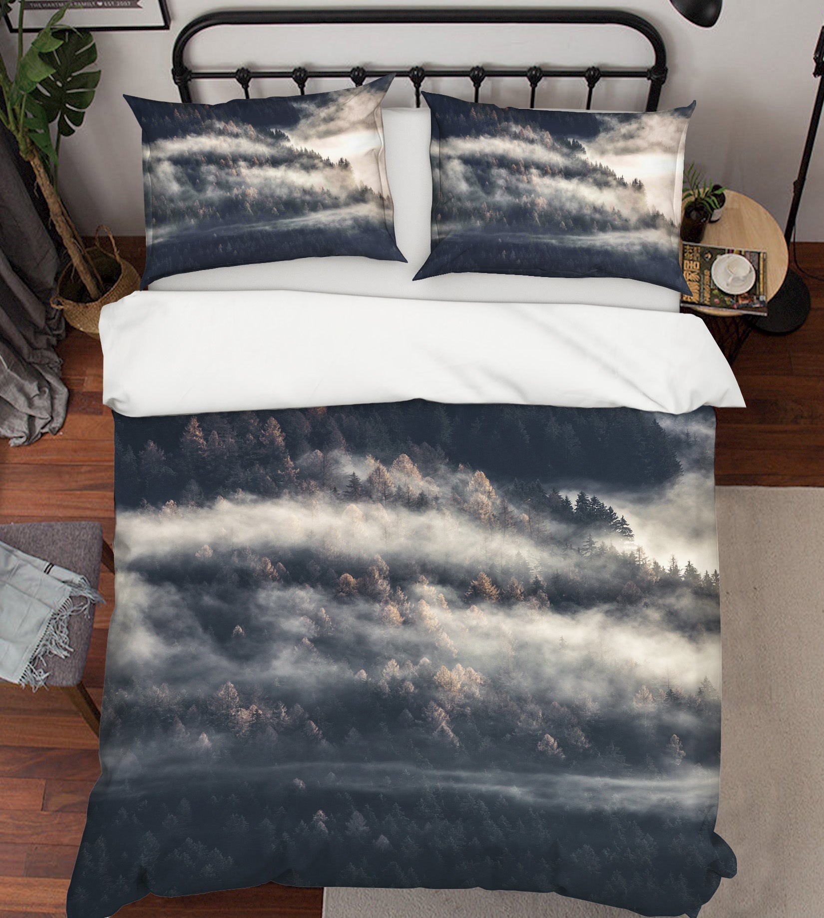 3D Mountain Clouds 19147 Bed Pillowcases Quilt