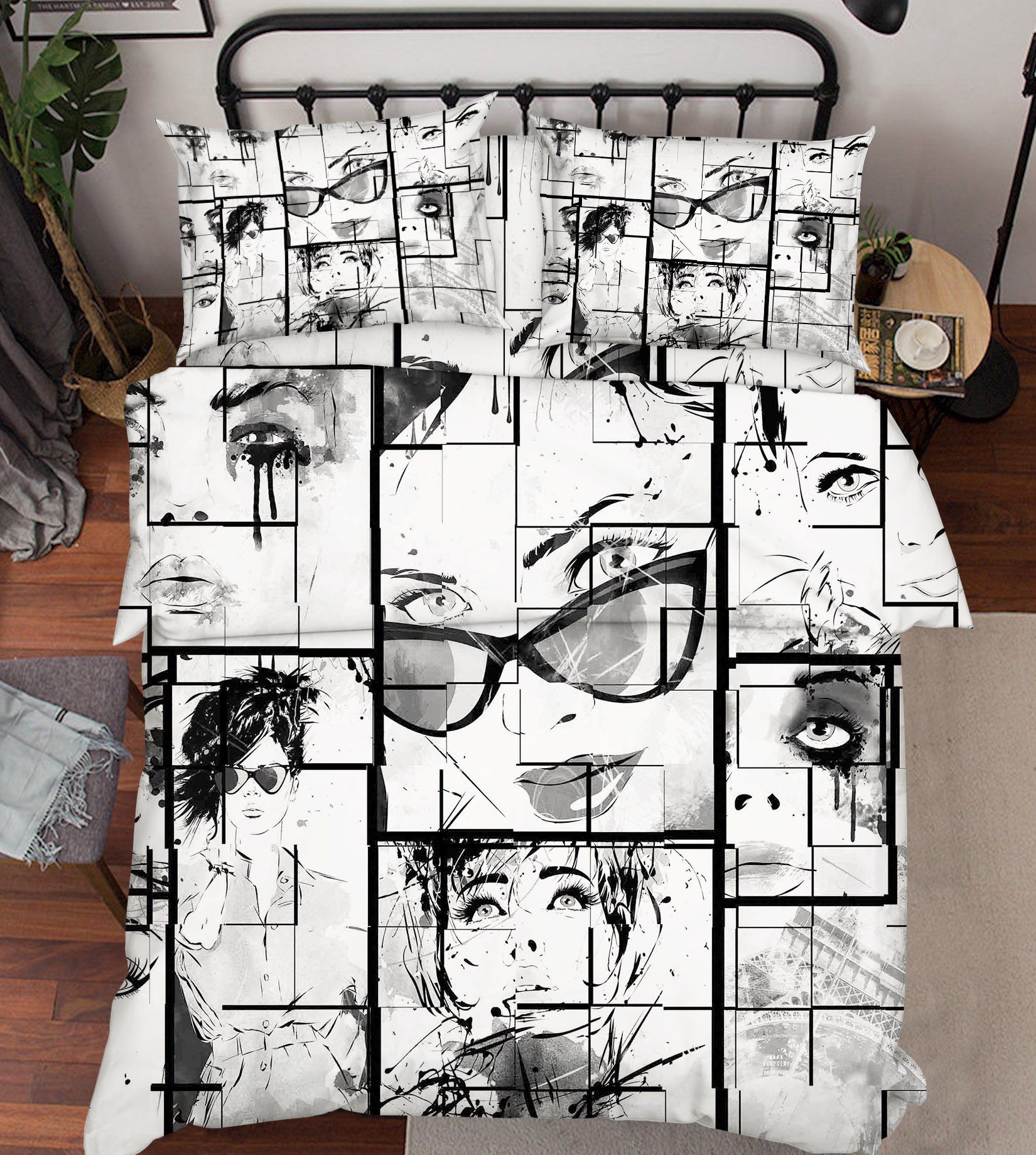 3D Graffiti Women 57 Bed Pillowcases Quilt Wallpaper AJ Wallpaper