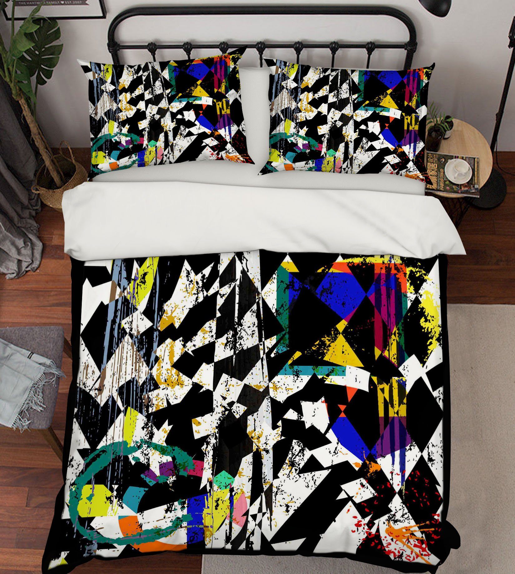 3D Black And White 152 Bed Pillowcases Quilt Wallpaper AJ Wallpaper