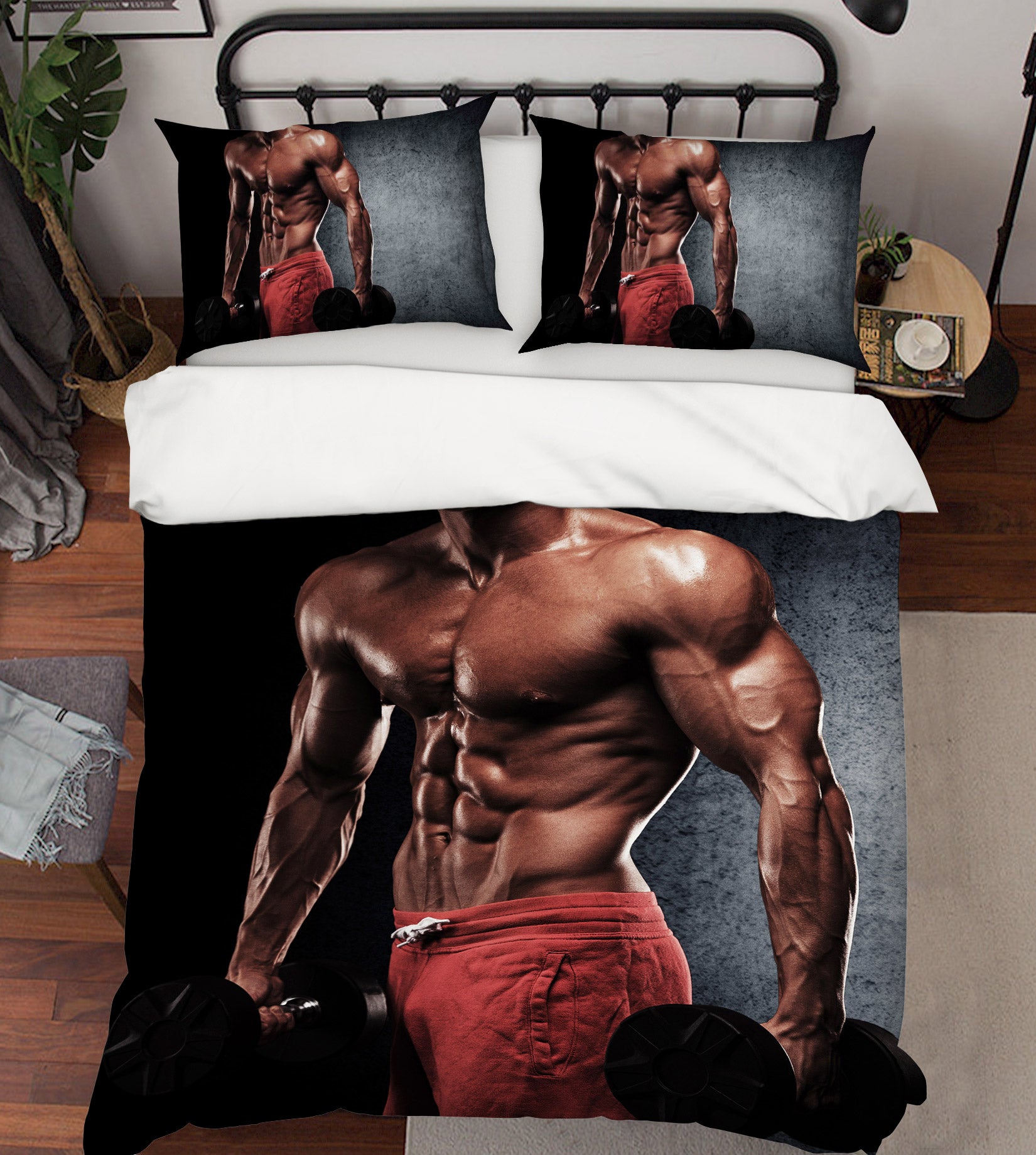 3D Dumbbell Fitness 14151 Bed Pillowcases Quilt