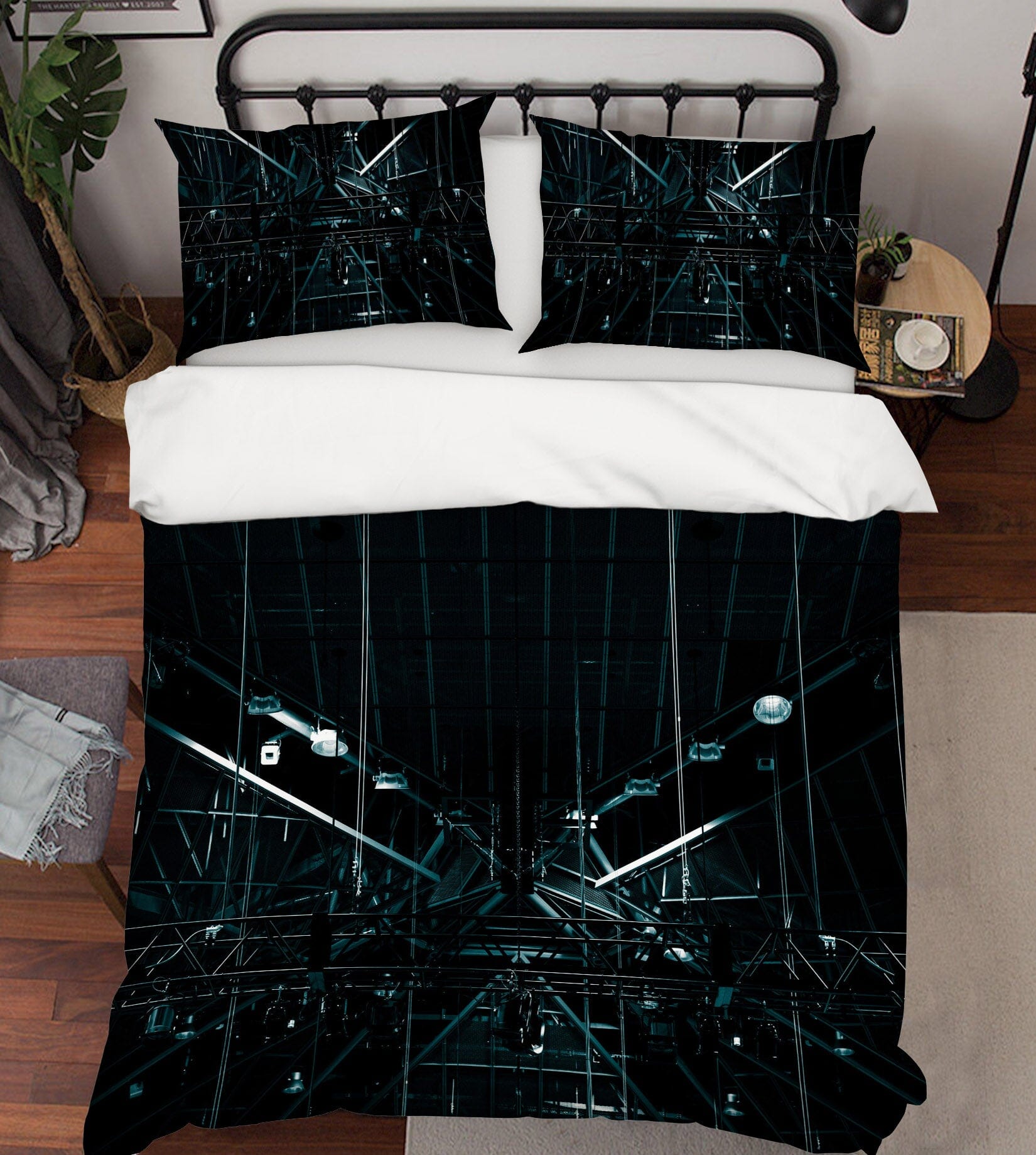 3D Steel Shelf 2010 Noirblanc777 Bedding Bed Pillowcases Quilt Quiet Covers AJ Creativity Home