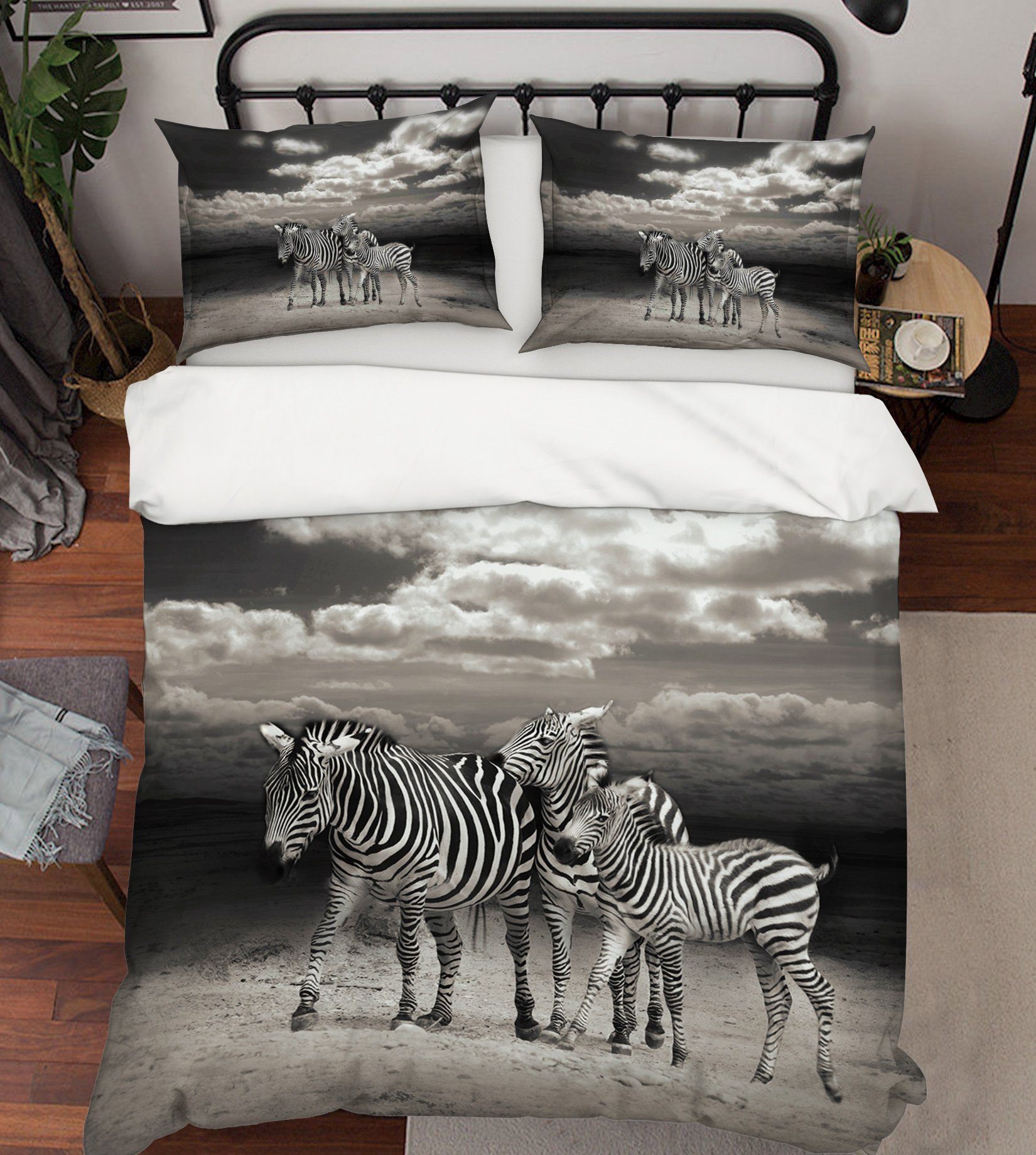 3D Zebra Family 2015 Bed Pillowcases Quilt Quiet Covers AJ Creativity Home