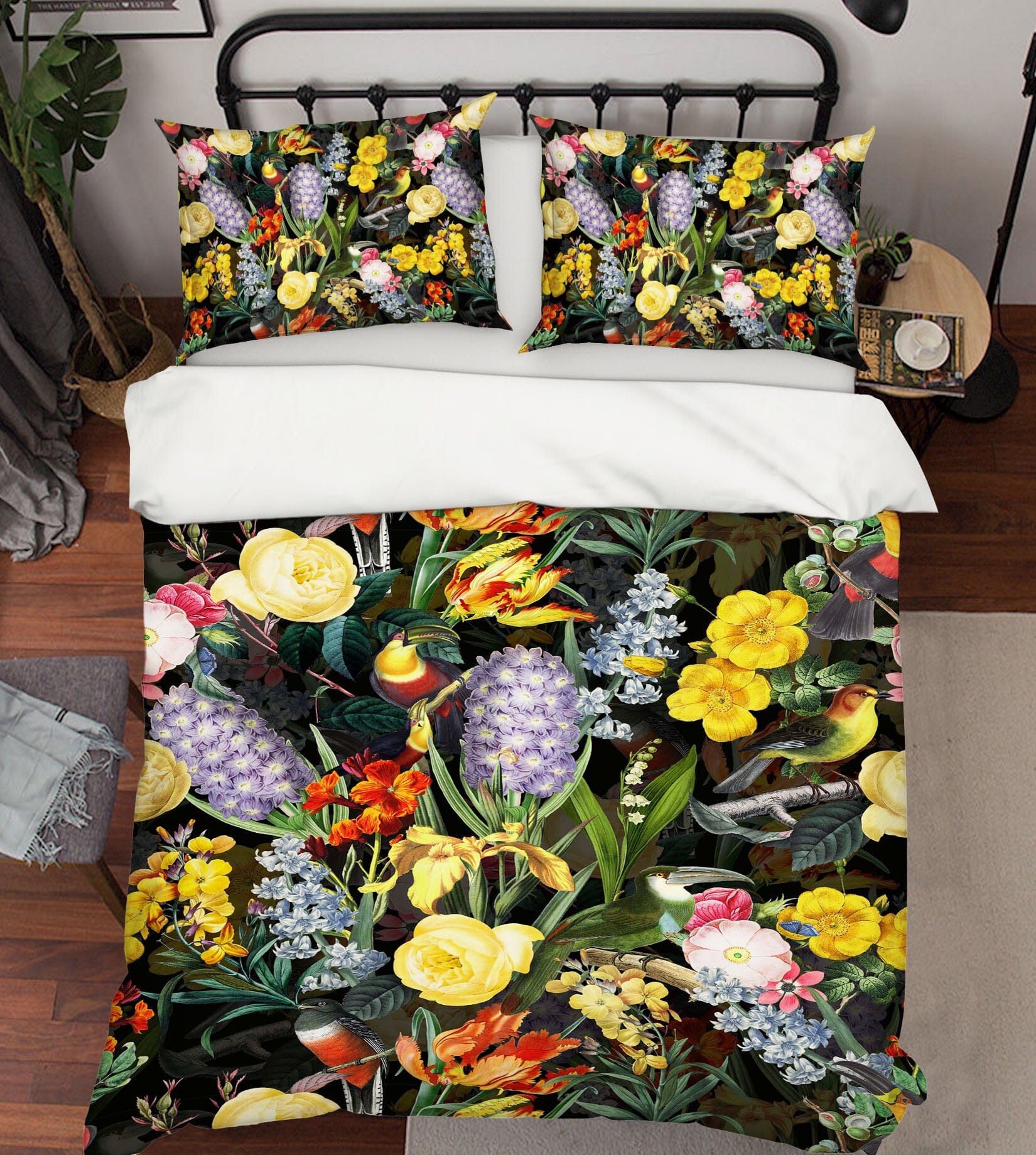 3D Violet Flower 171 Uta Naumann Bedding Bed Pillowcases Quilt Quiet Covers AJ Creativity Home