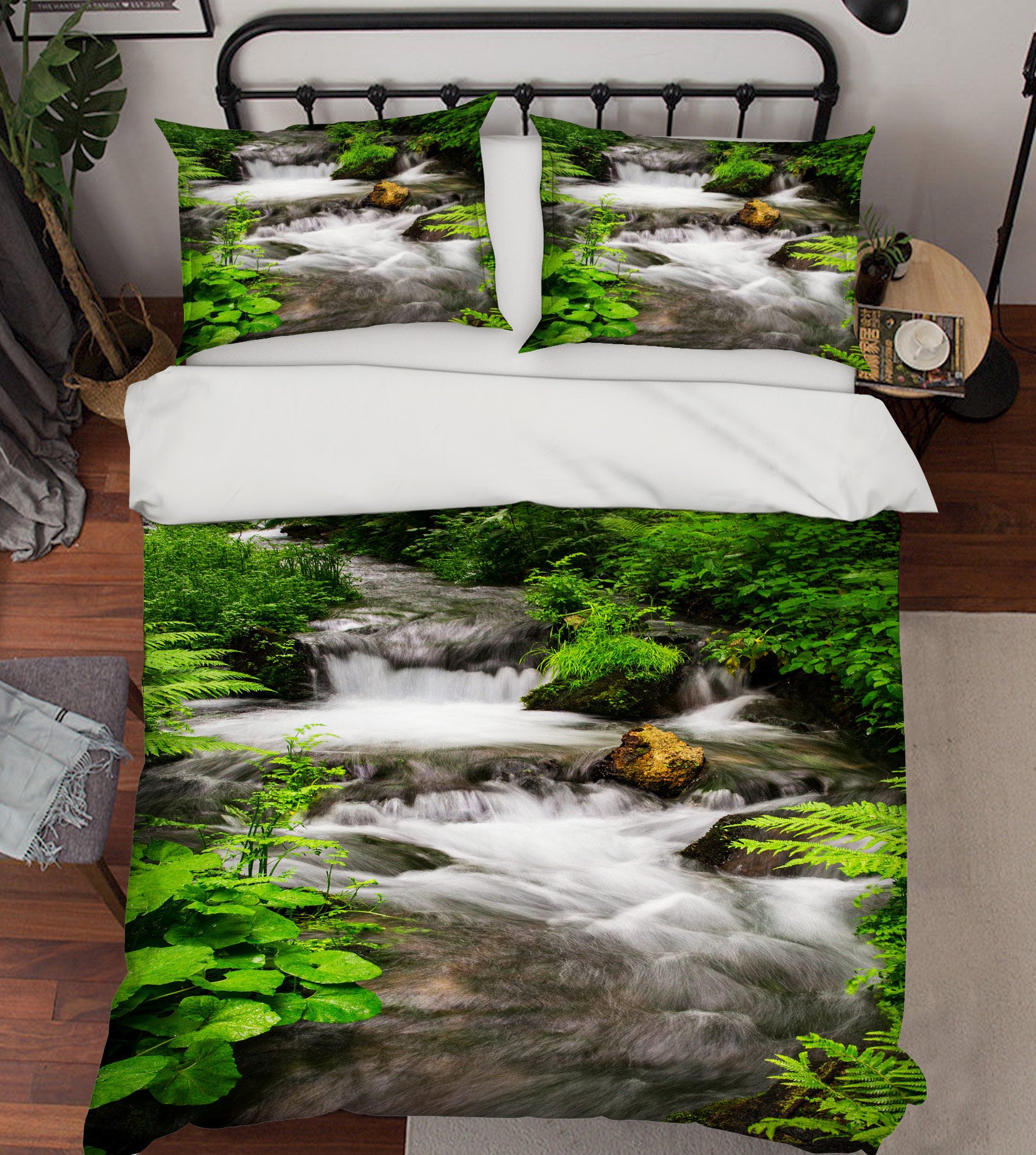 3D Stream Water 16105 Bed Pillowcases Quilt