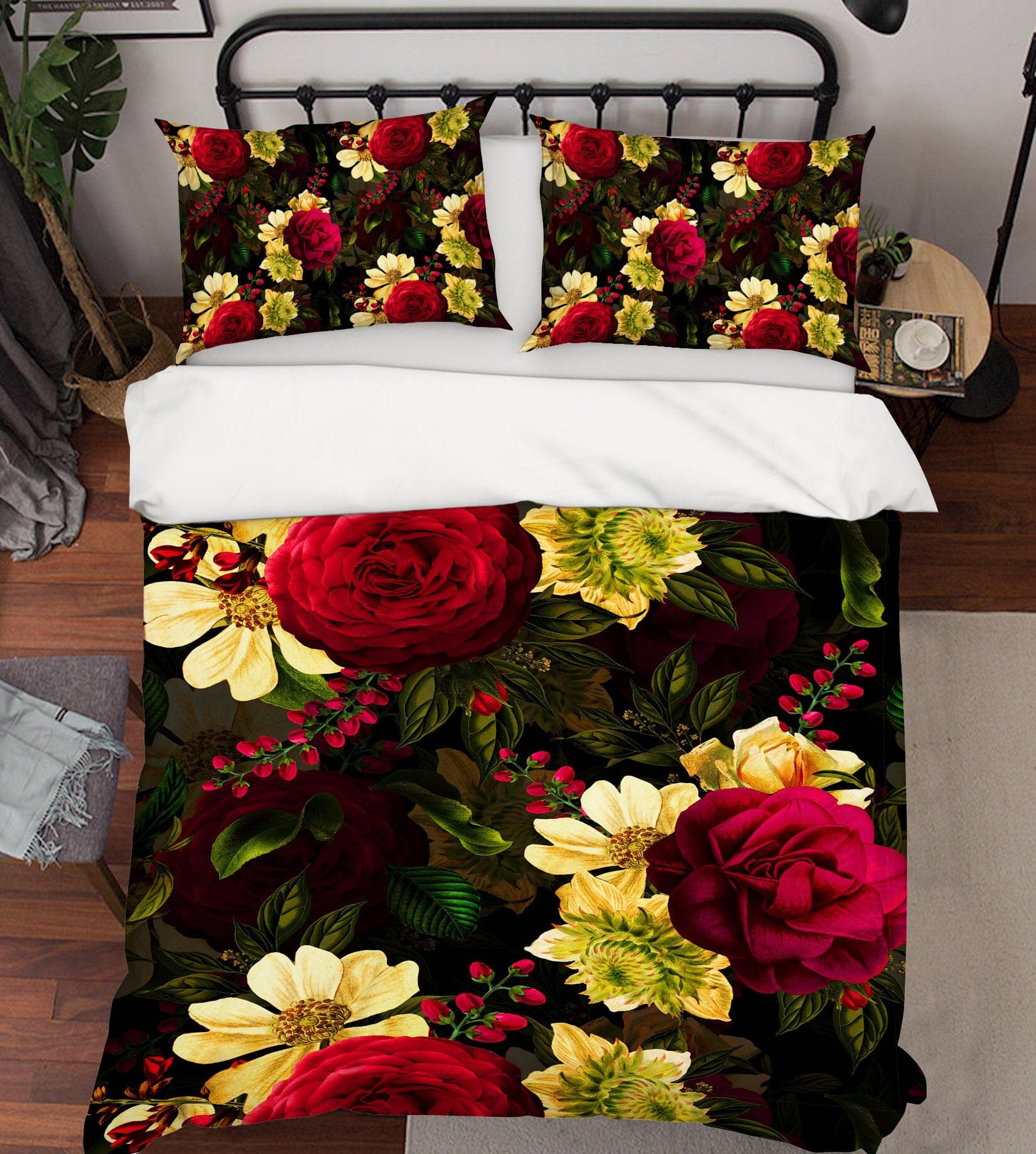 3D Planting Red Roses 104 Uta Naumann Bedding Bed Pillowcases Quilt Quiet Covers AJ Creativity Home