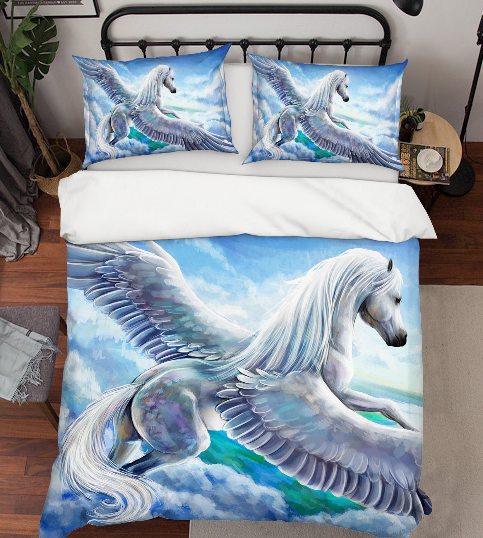 3D Cloud Pegasus 094 Bed Pillowcases Quilt