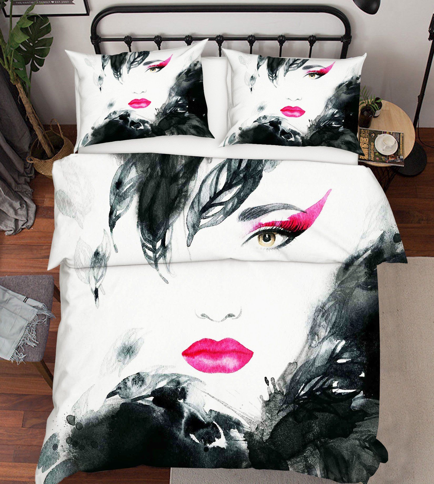 3D Graffiti Beauty 72 Bed Pillowcases Quilt Wallpaper AJ Wallpaper