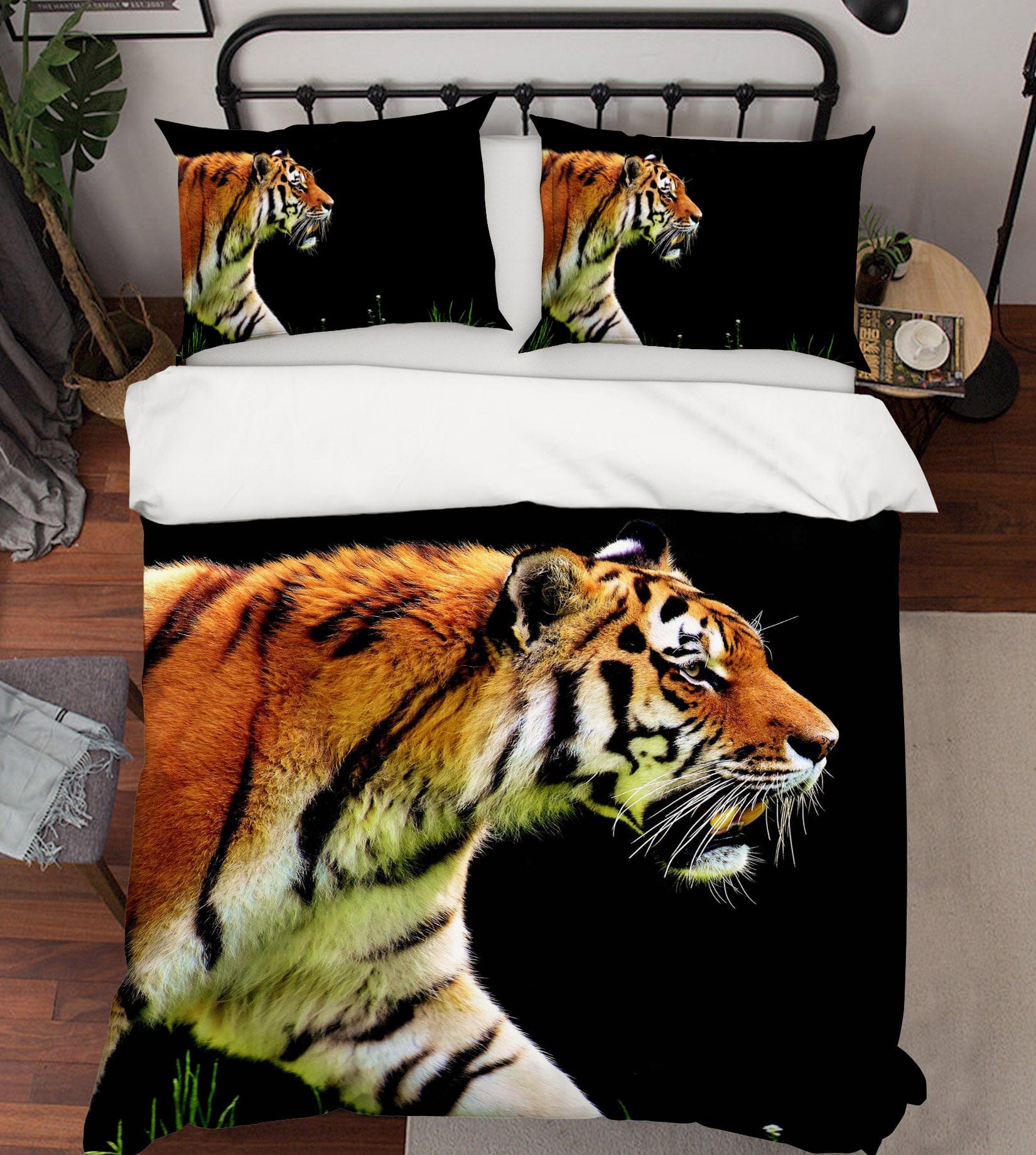 3D Fierce Tiger 1949 Bed Pillowcases Quilt Quiet Covers AJ Creativity Home