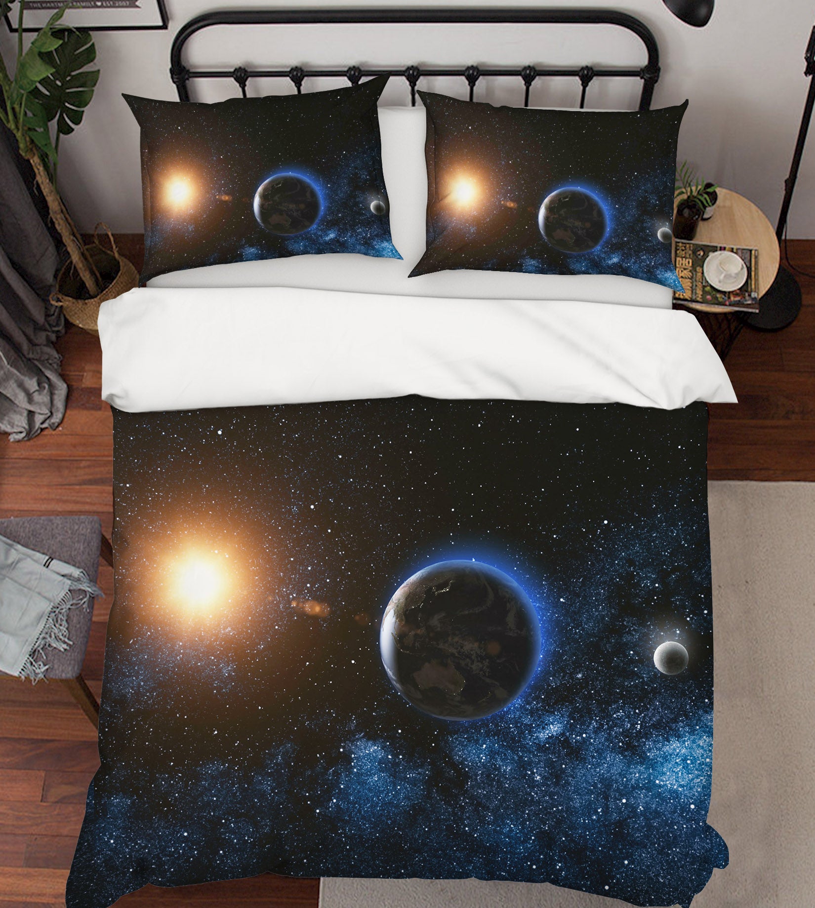 3D Earth Sun 63171 Bed Pillowcases Quilt