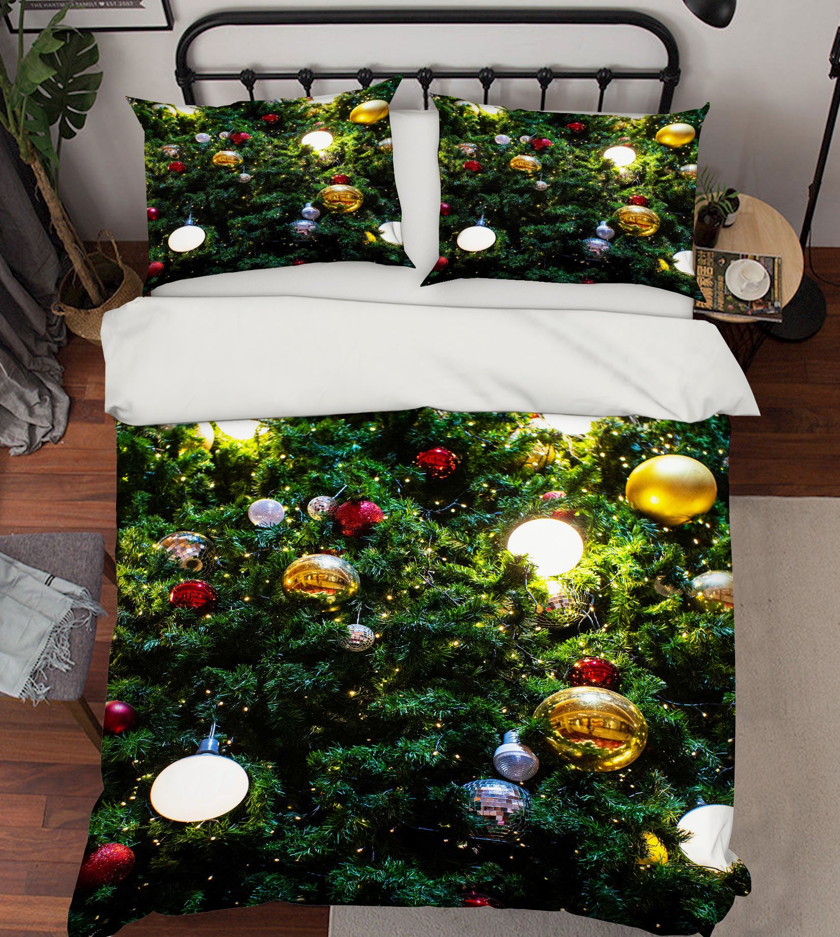 3D Tree Ball Pendant 51042 Christmas Quilt Duvet Cover Xmas Bed Pillowcases